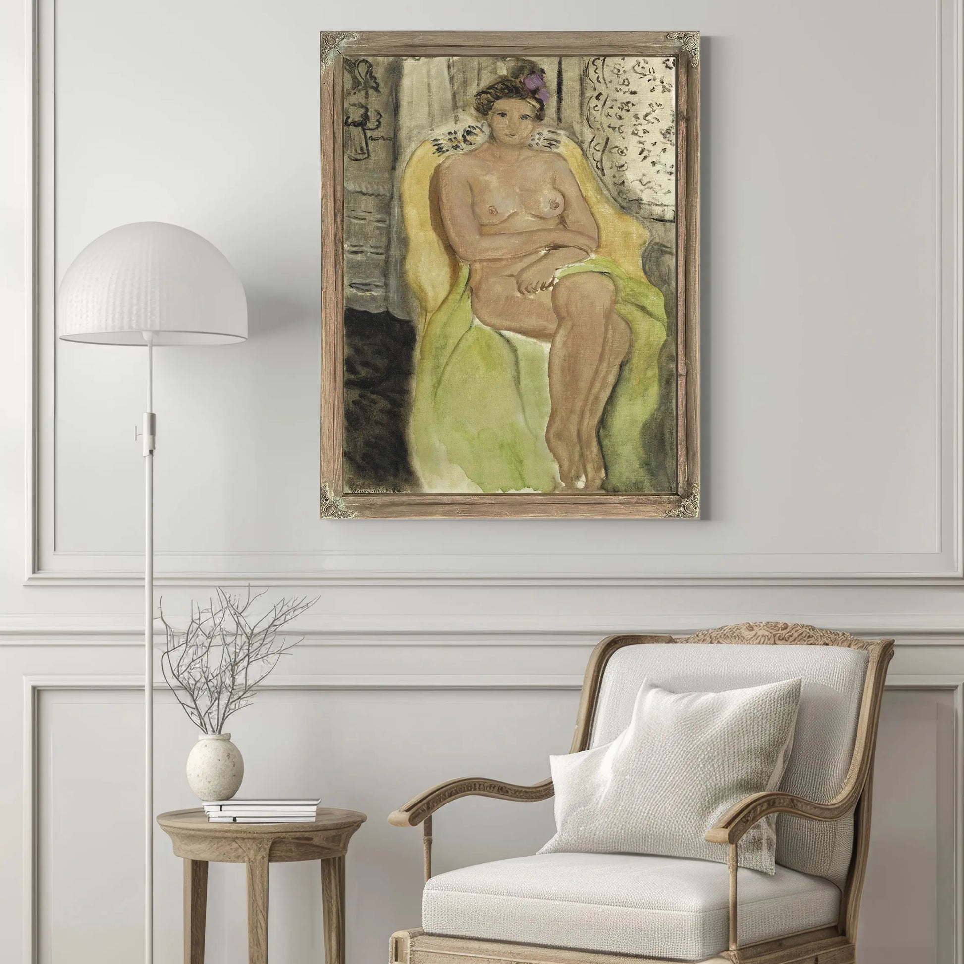 Nude On A Yellow Sofa (Nu Au Canapr Jaune) by Henri Matisse