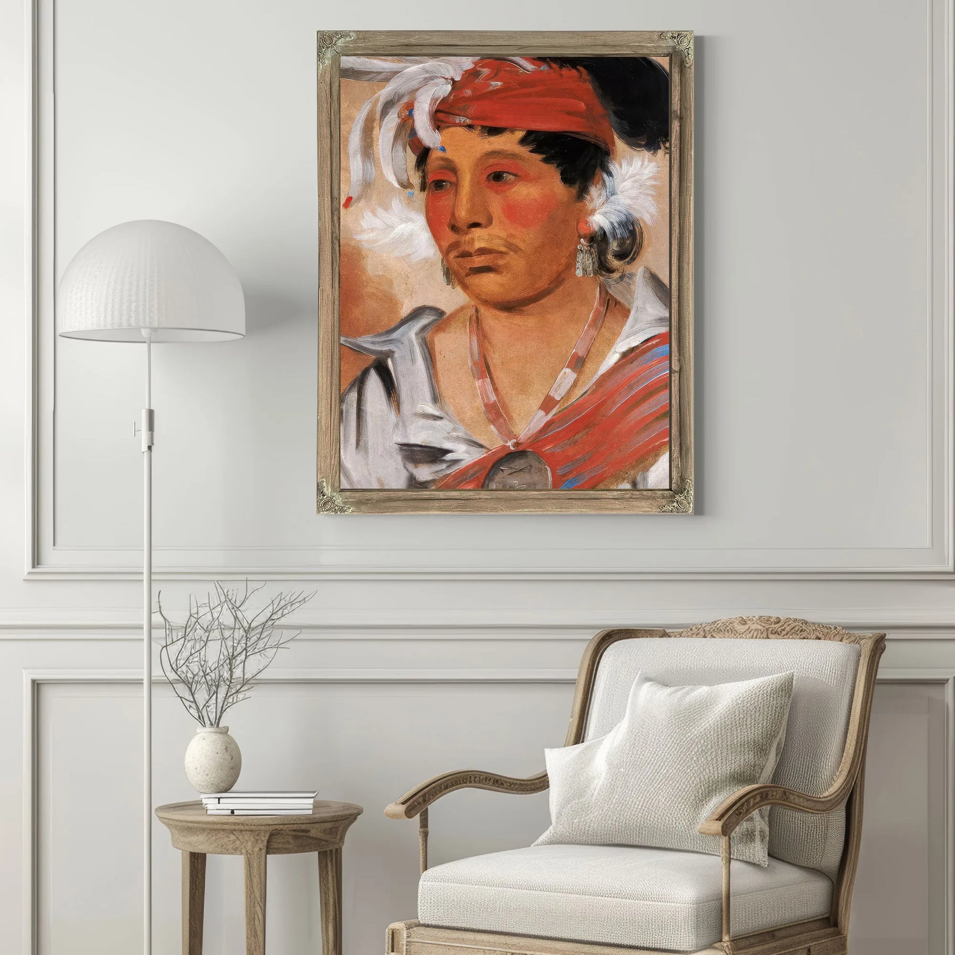 String, A Renowned Warrior By George Catlin Fine Art Print