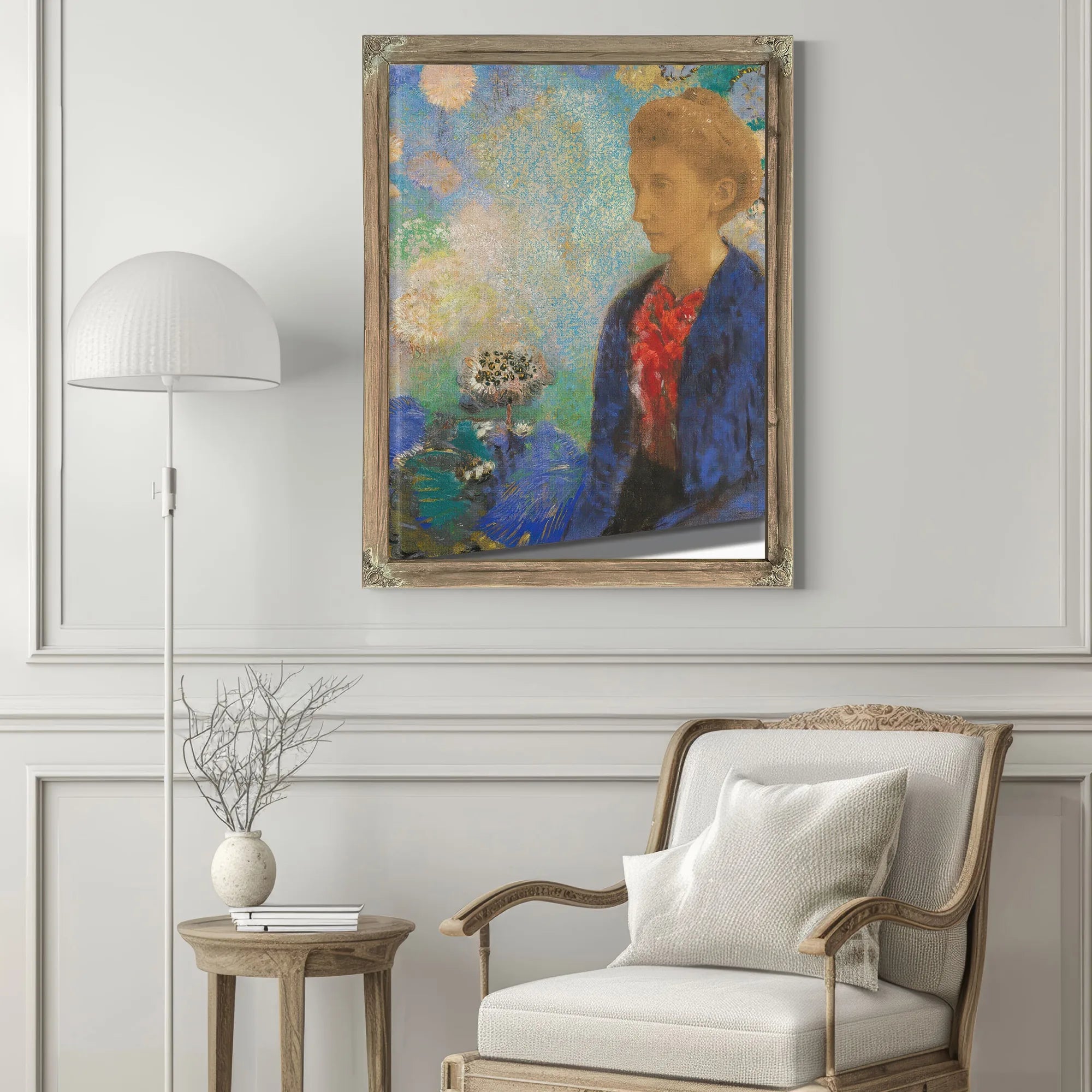 Baronne De Domecy 1900 Pastel Graphite 61X42 4Cm J Paul Getty Museum By Odilon Redon Fine Art Print