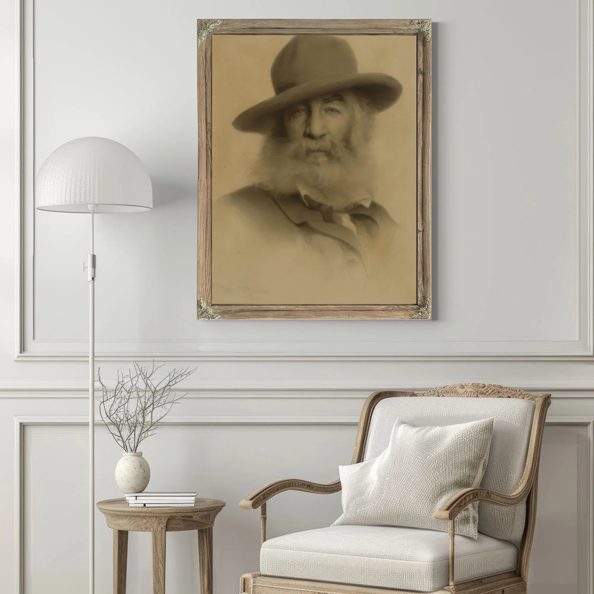 Walt Whitman By Thomas Wilmer Dewing Fine Art Print