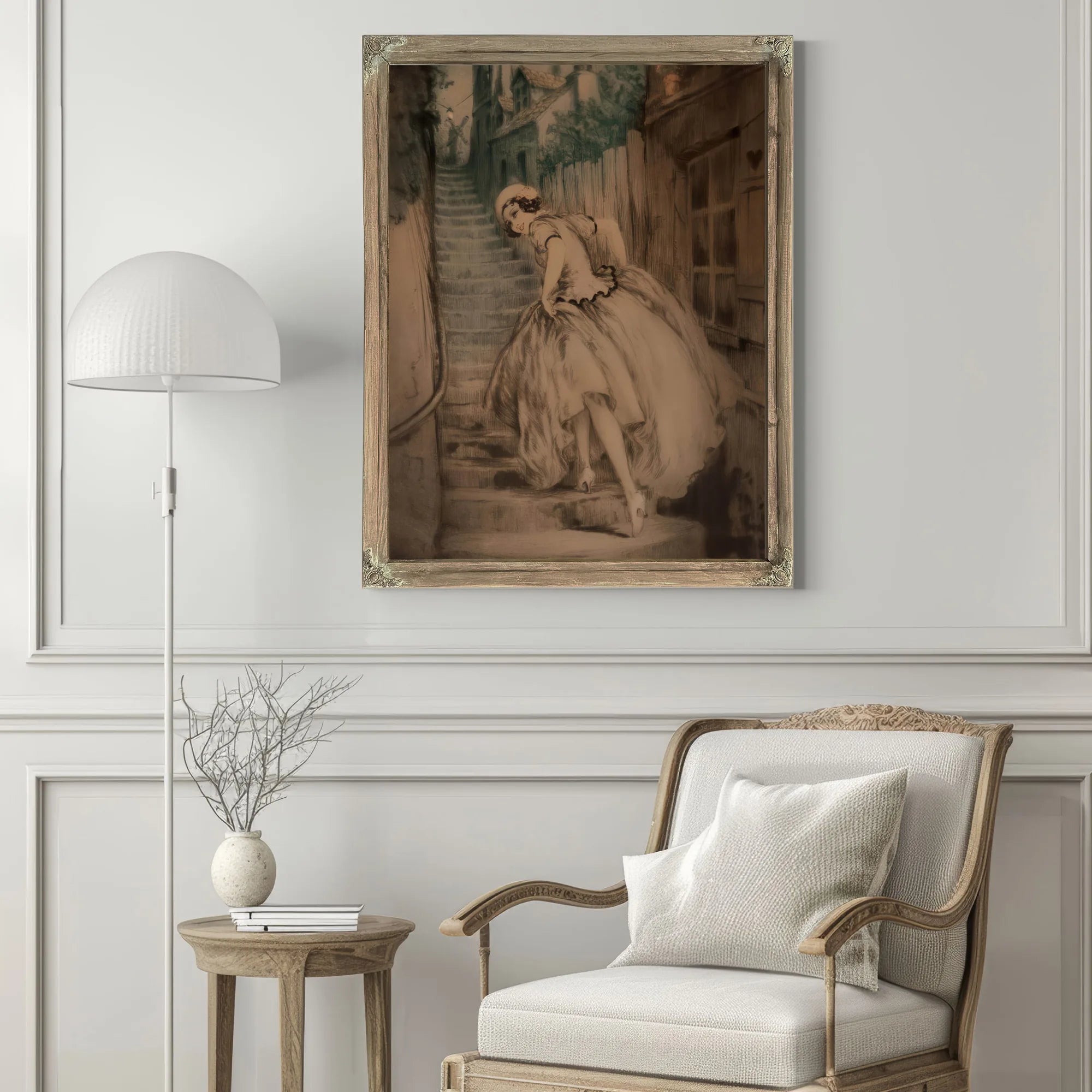 Charm Of Montmartre 1932 By Louis Icart Fine Art Print
