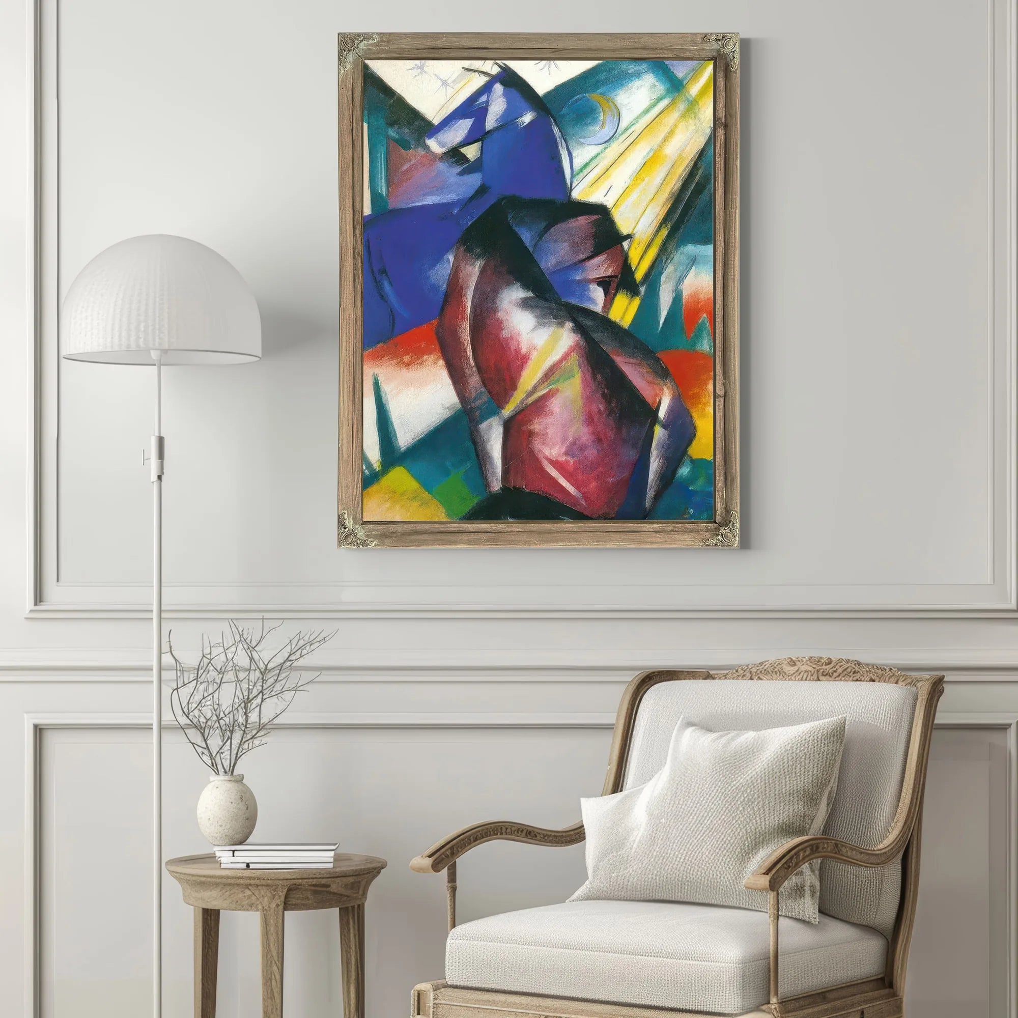 Two Horses By Franz Marc Fine Art Print