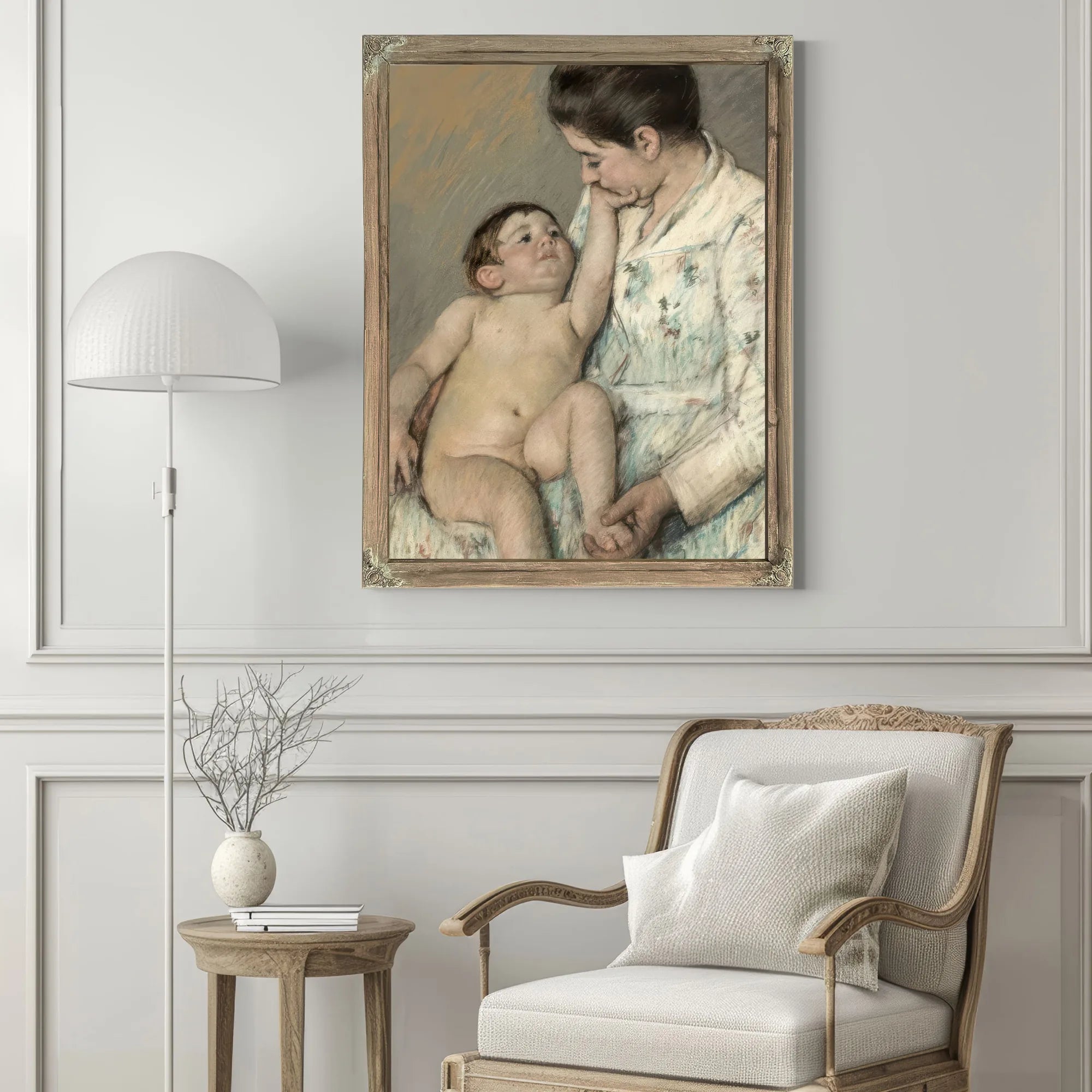 A Caress By Mary Cassatt Fine Art Print