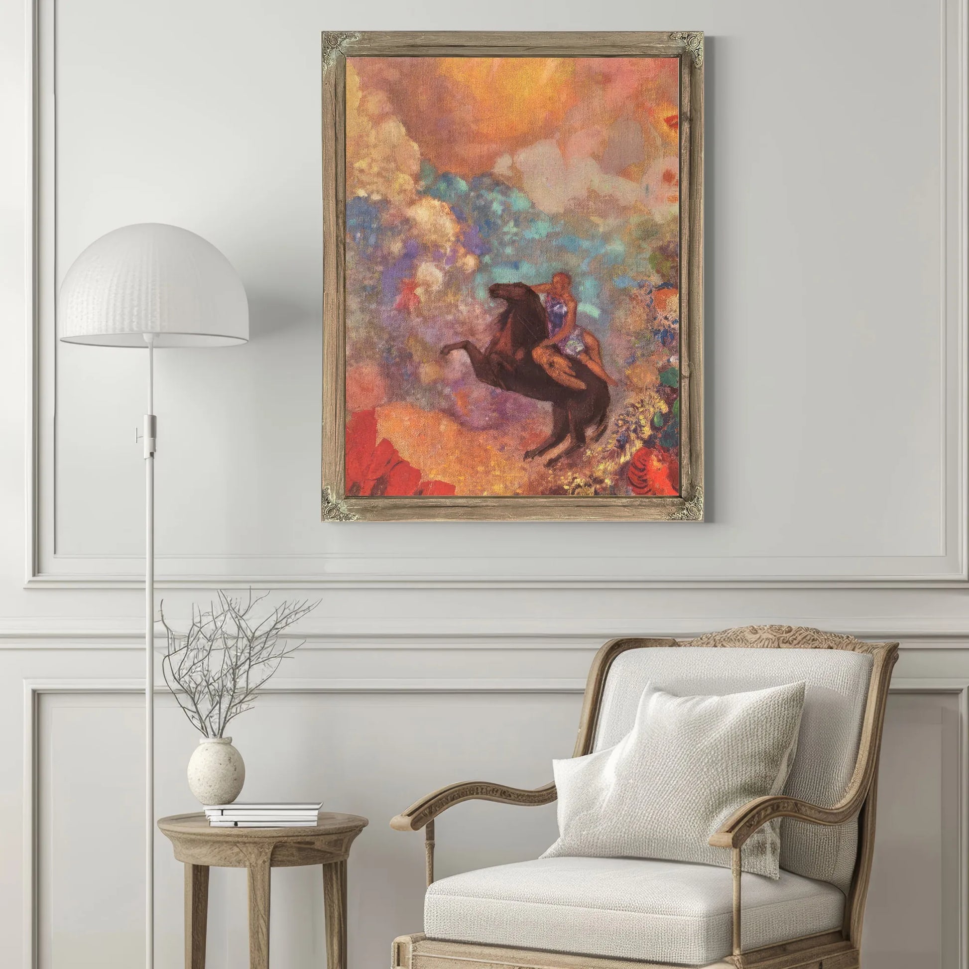 Pegasus And The Muse 1900 73X54Cm Pc By Odilon Redon Fine Art Print