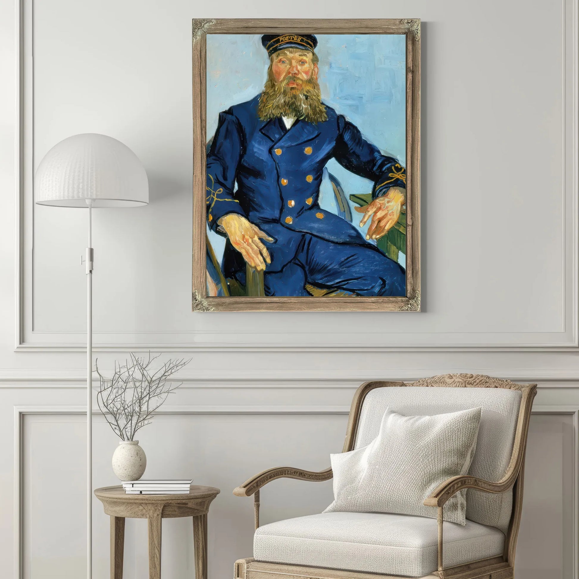 Portrait Of The Postman Joseph Roulin By Vincent Van Gogh Fine Art Print