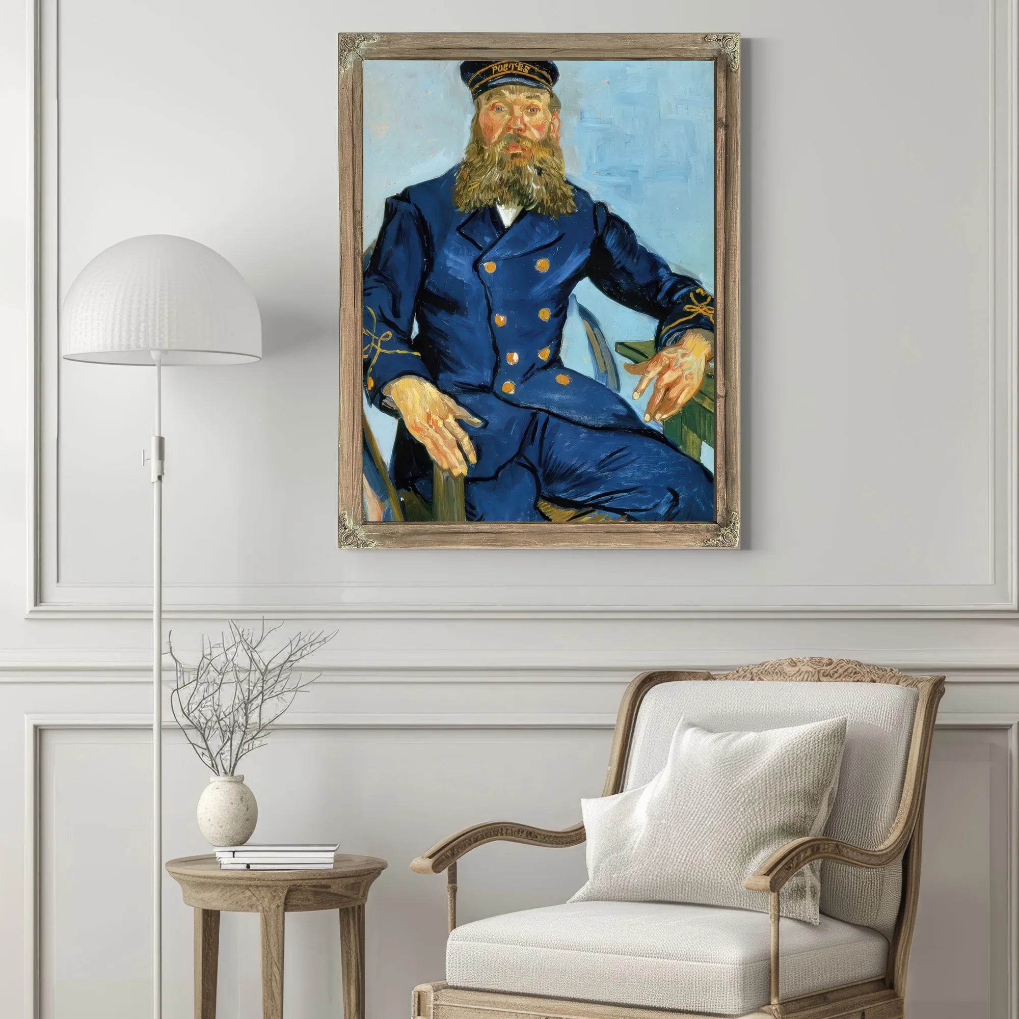 Portrait Of The Postman Joseph Roulin By Vincent Van Gogh Fine Art Print
