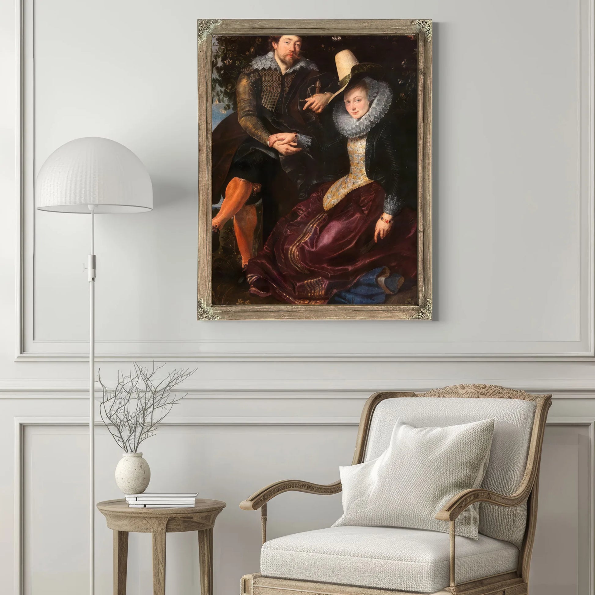 The Artist And His First Wife Isabella Brant In The Honeysuckle Bower By Peter Paul Rubens Fine Art Print