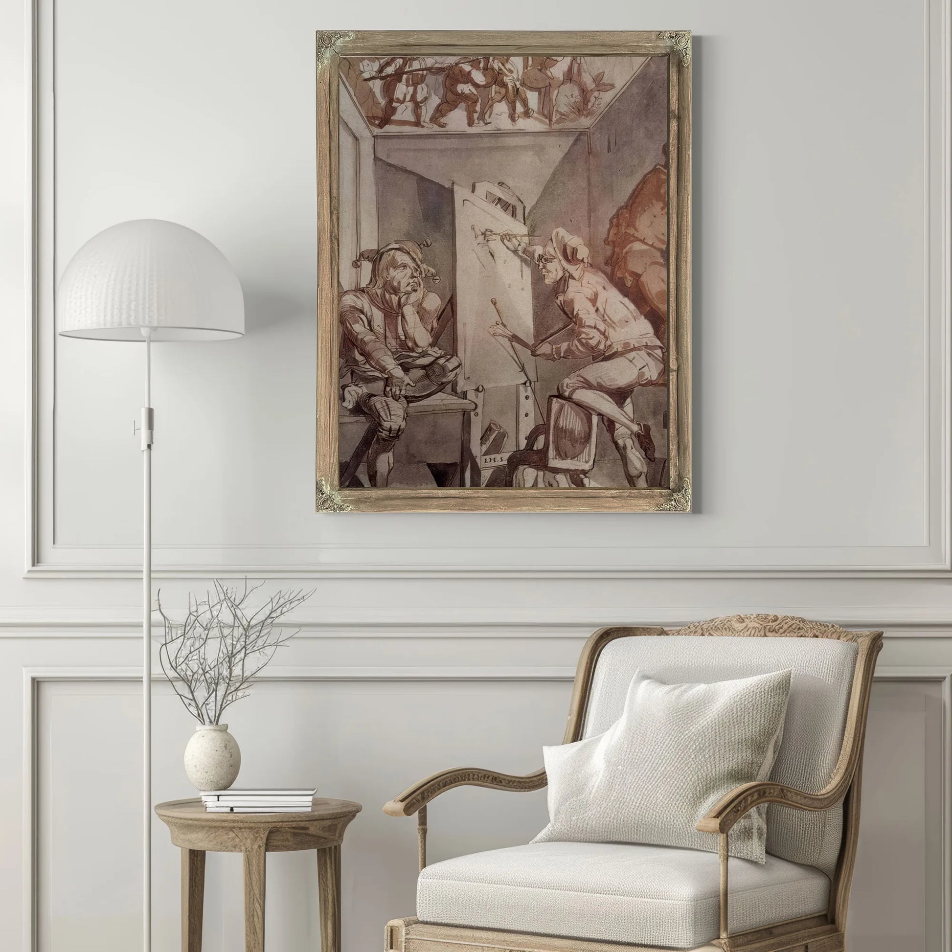 Ein Maler Mit Brille Zeichnet Einen Narren By Henry Fuseli Fine Art Print