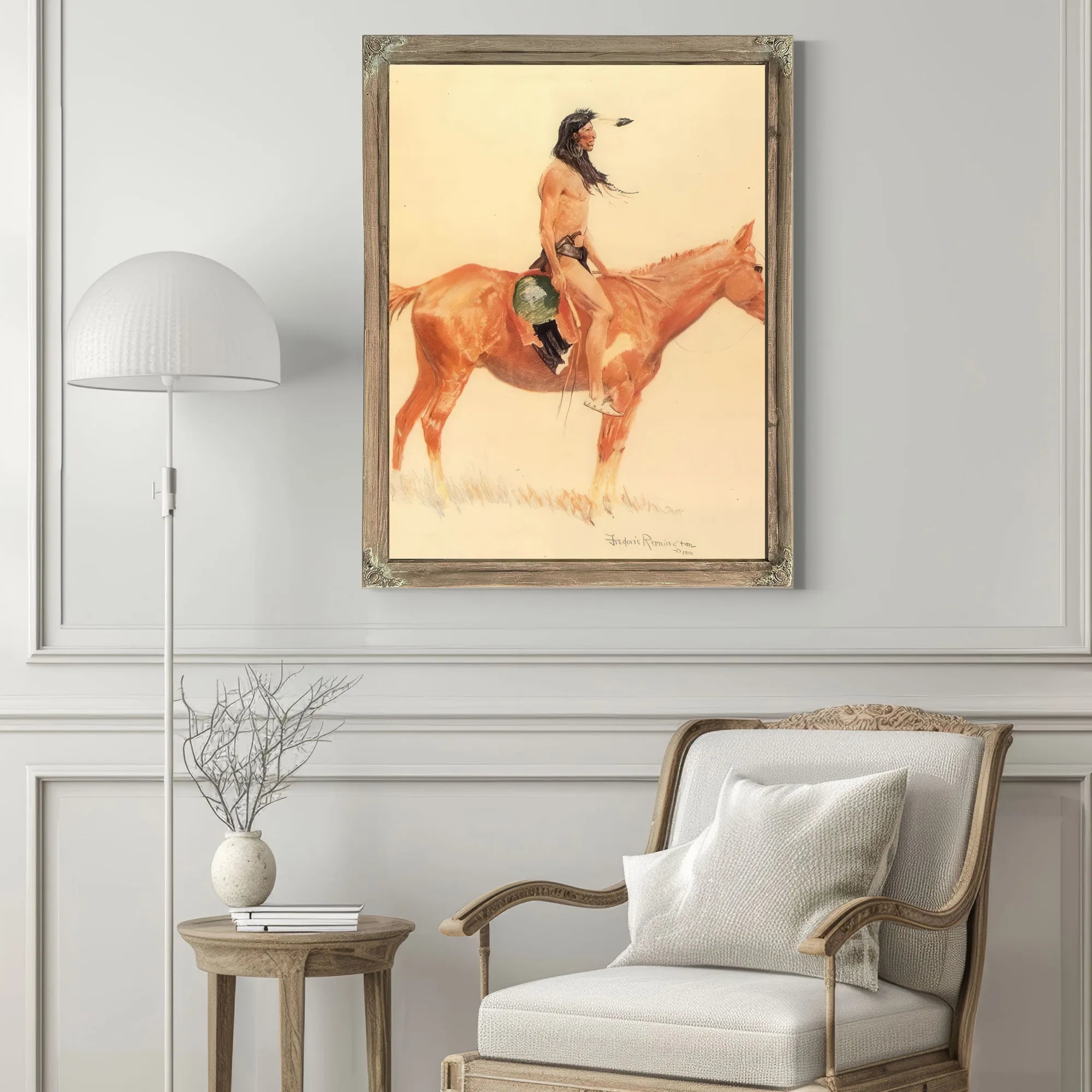A Cheyenne Buck By Frederic Remington Fine Art Print
