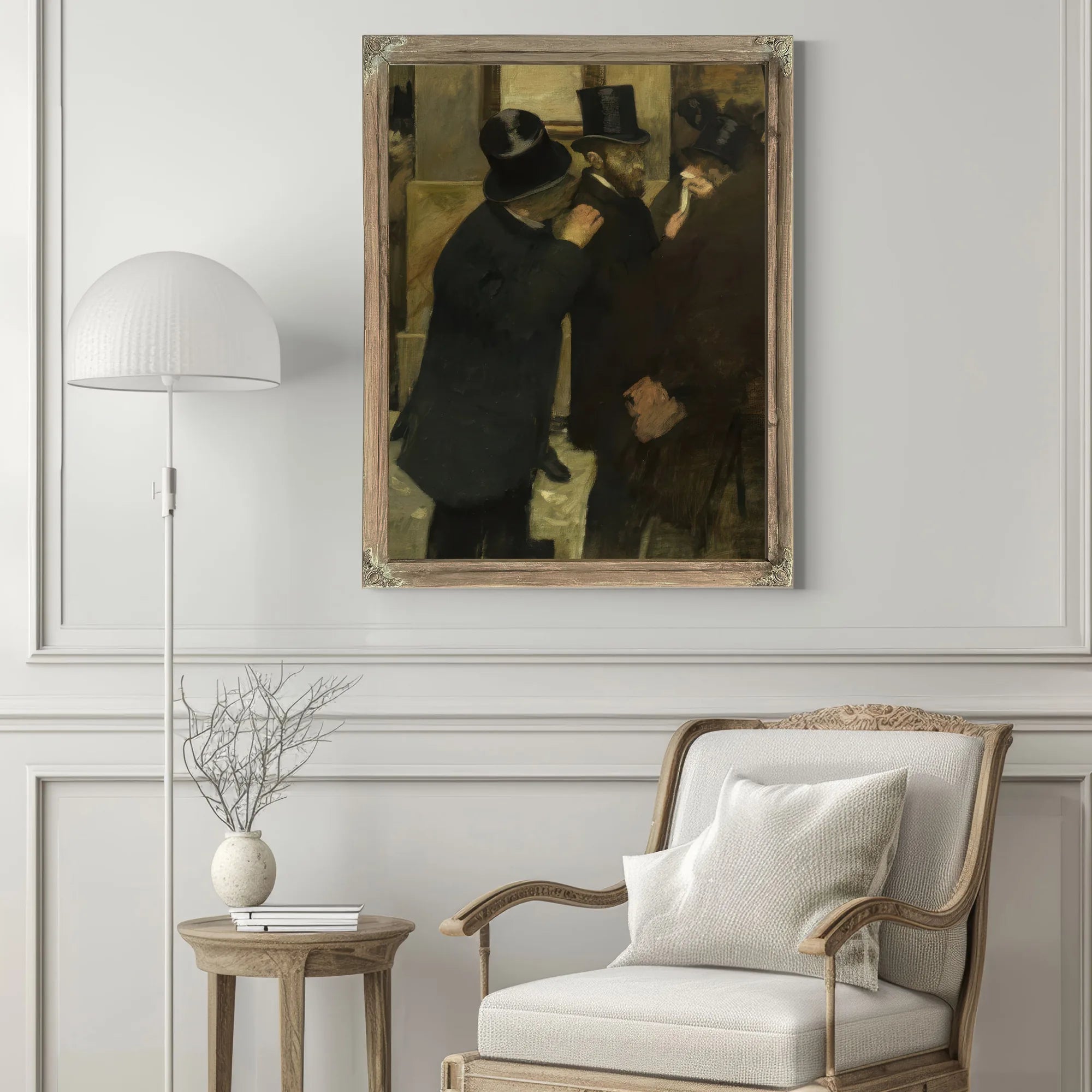 Portraits At The Stock Exchange By Edgar Degas Fine Art Print