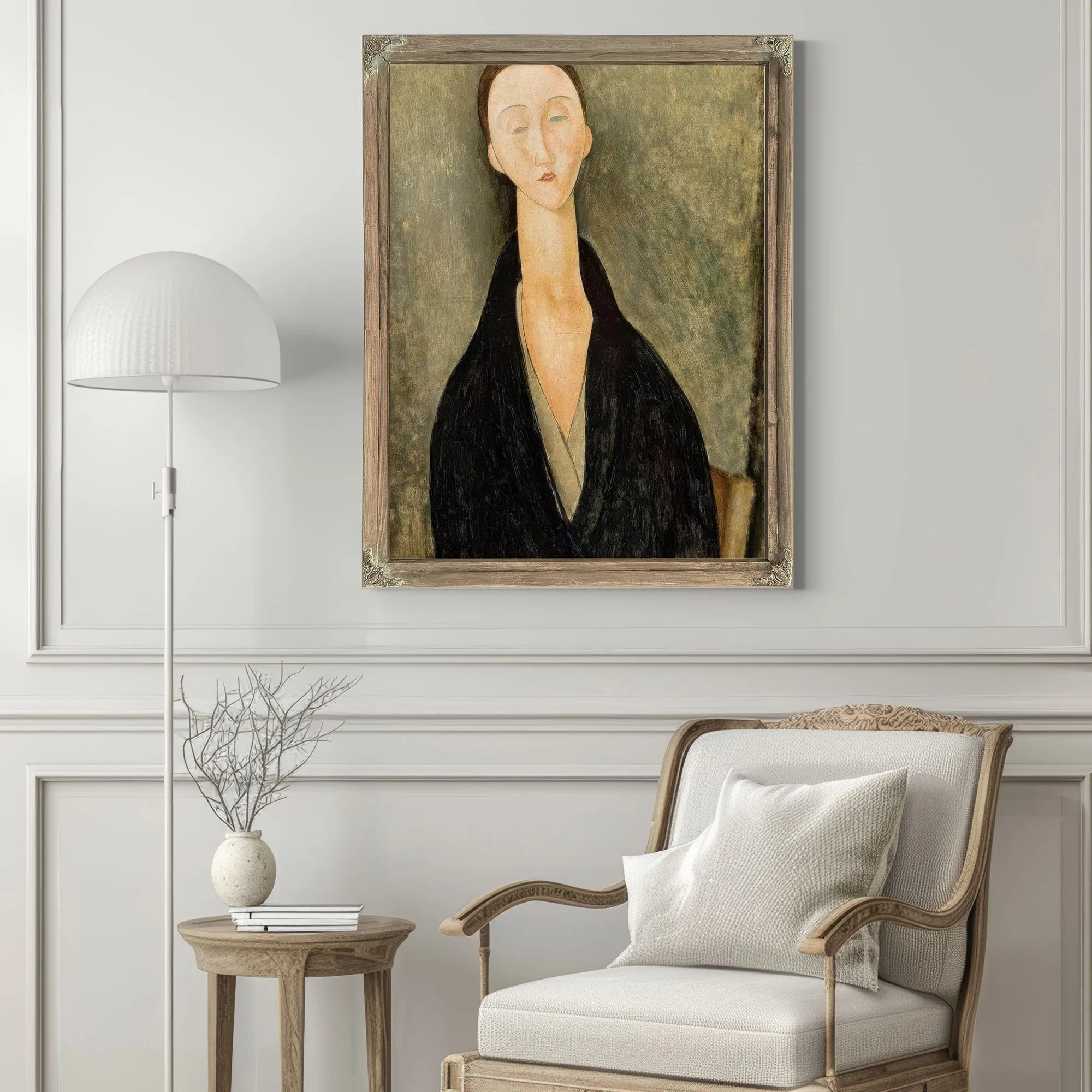 Portrait Of Lunia Czechowskab By Amedeo Modigliani Fine Art Print