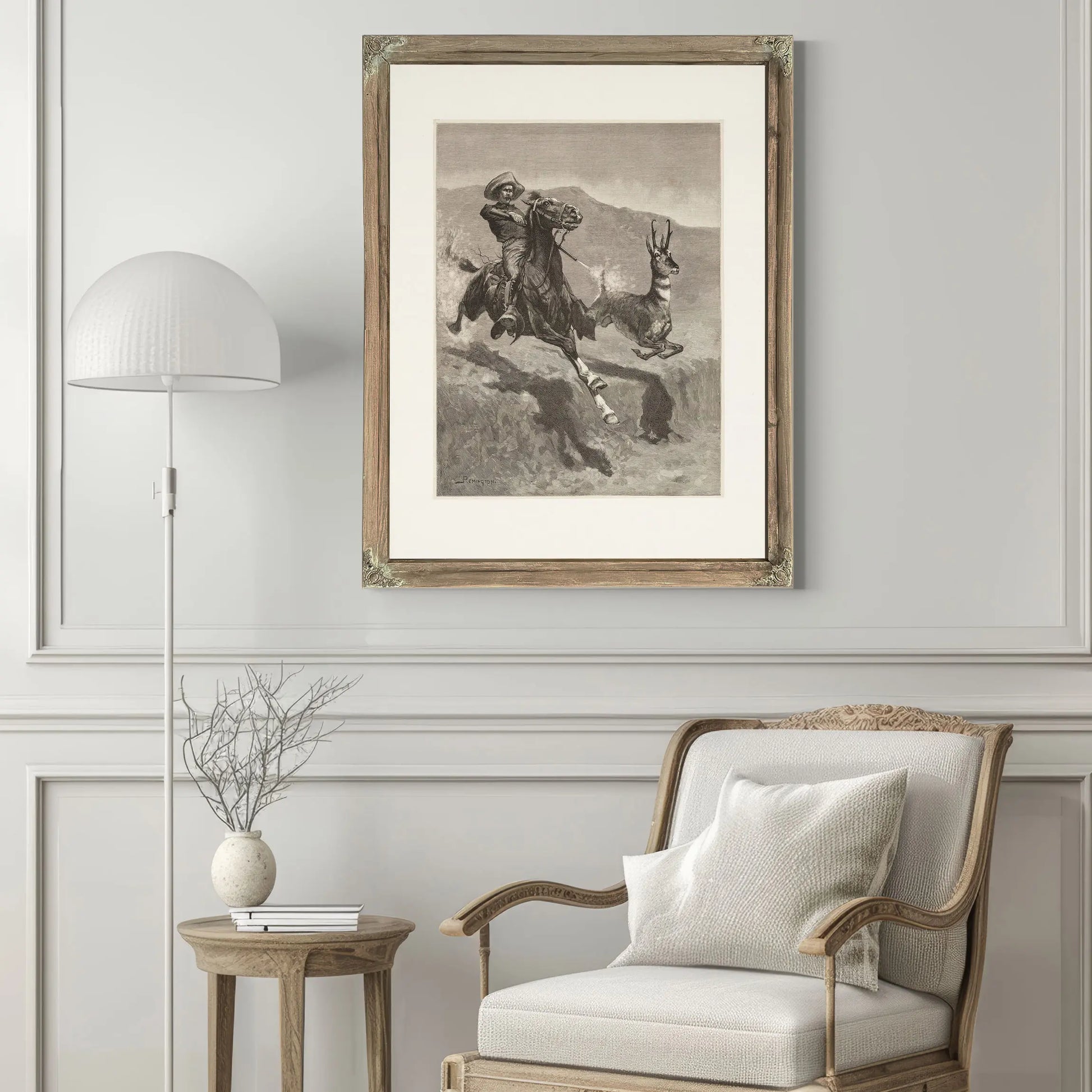 Hunting The Prong Horn Antelope In California by Frederic Remington