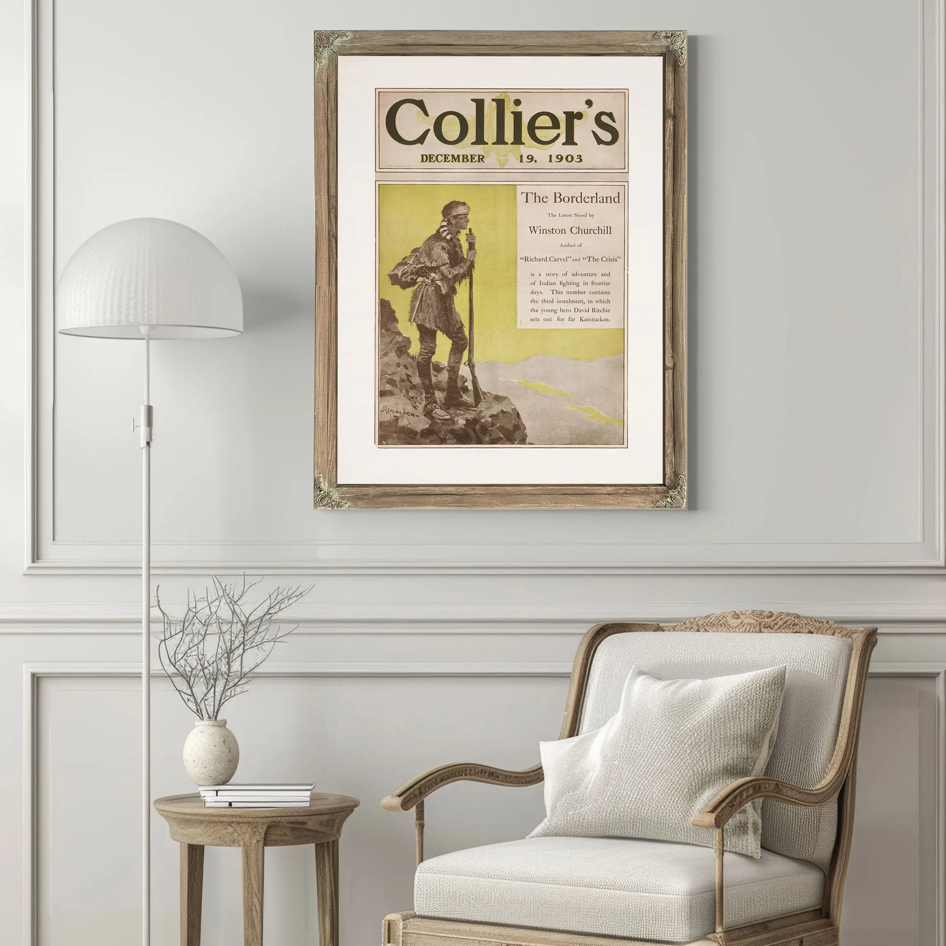 Cover Of Colliers December B by Frederic Remington
