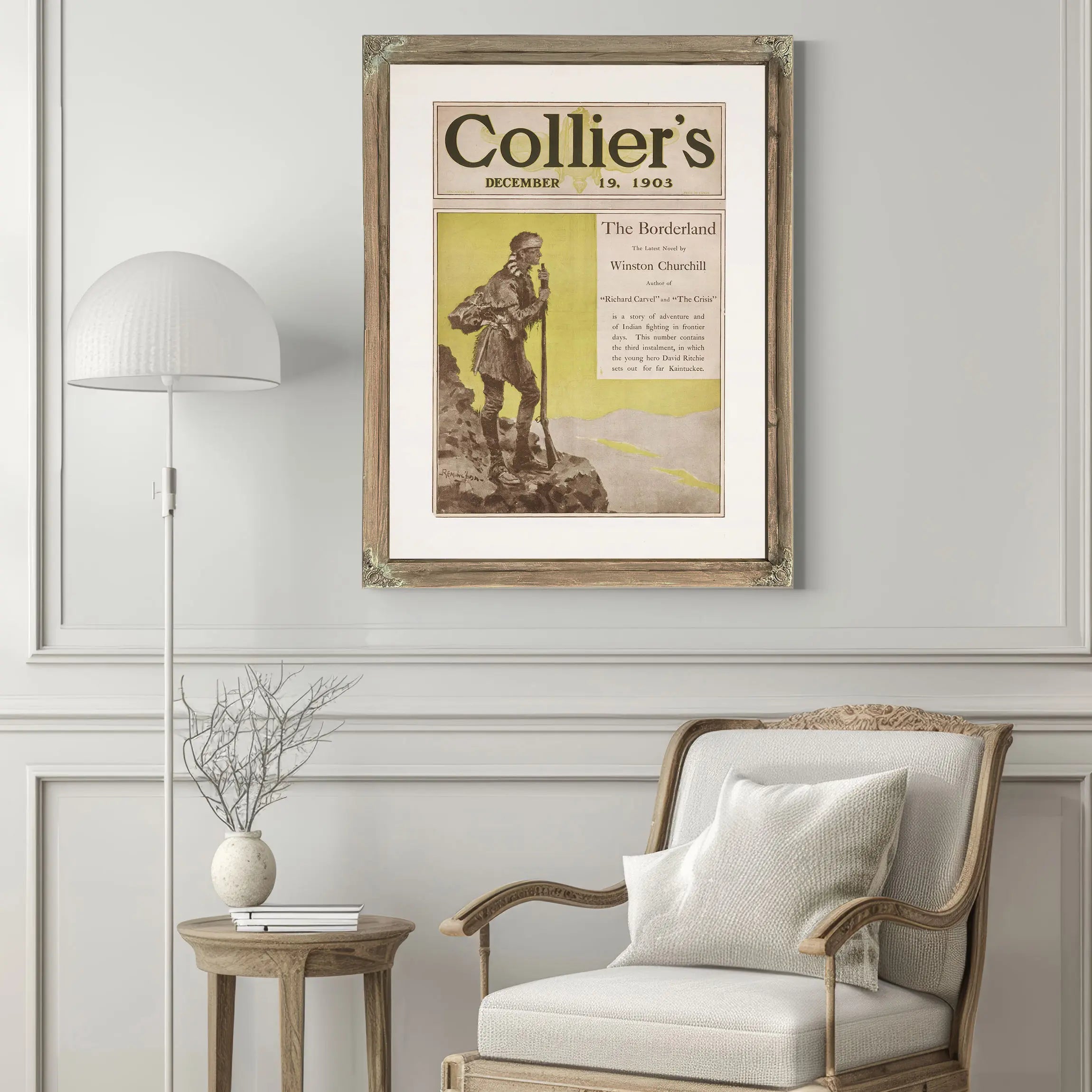 Cover Of Colliers December B by Frederic Remington