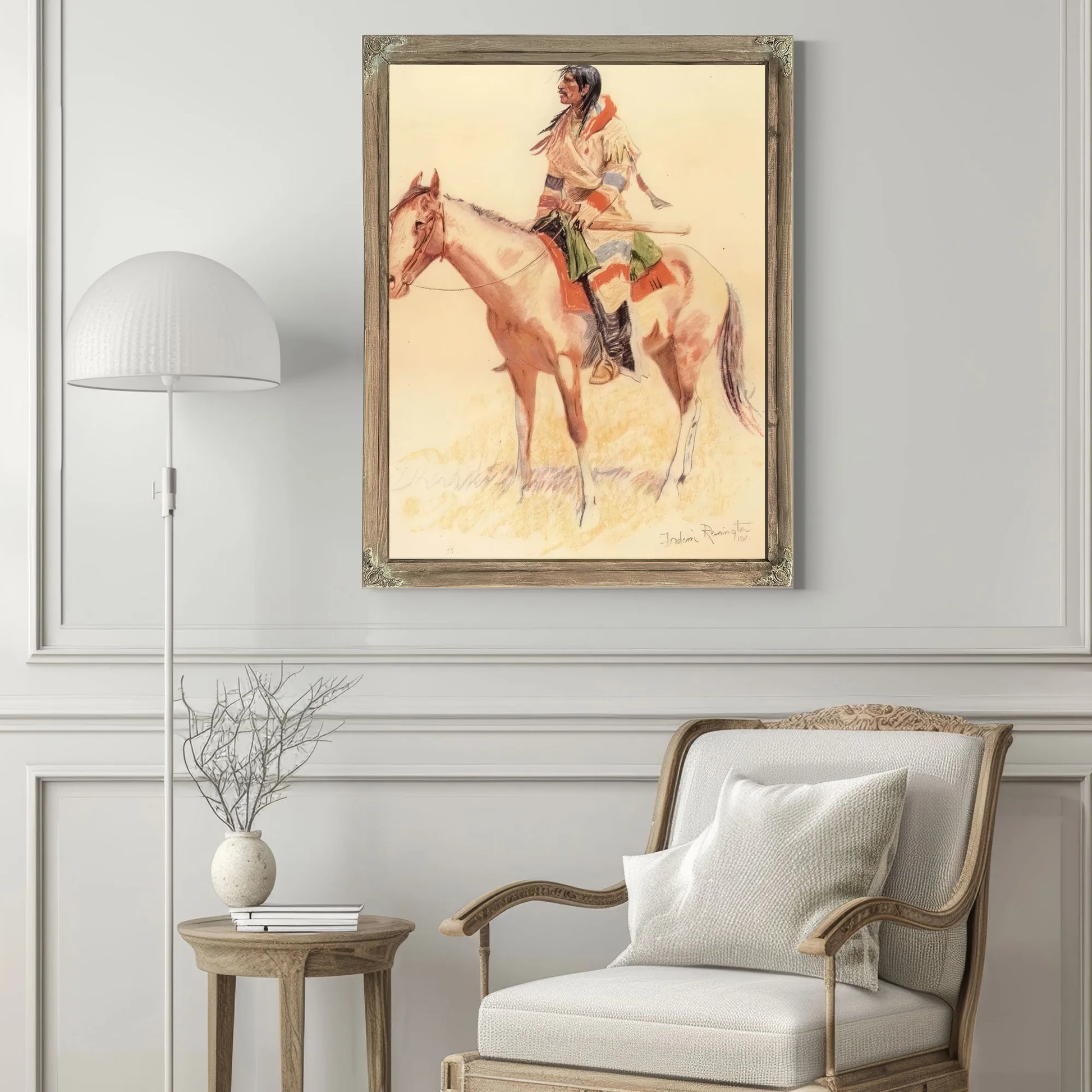 A Breed Aka An Indian Scout By Frederic Remington Fine Art Print