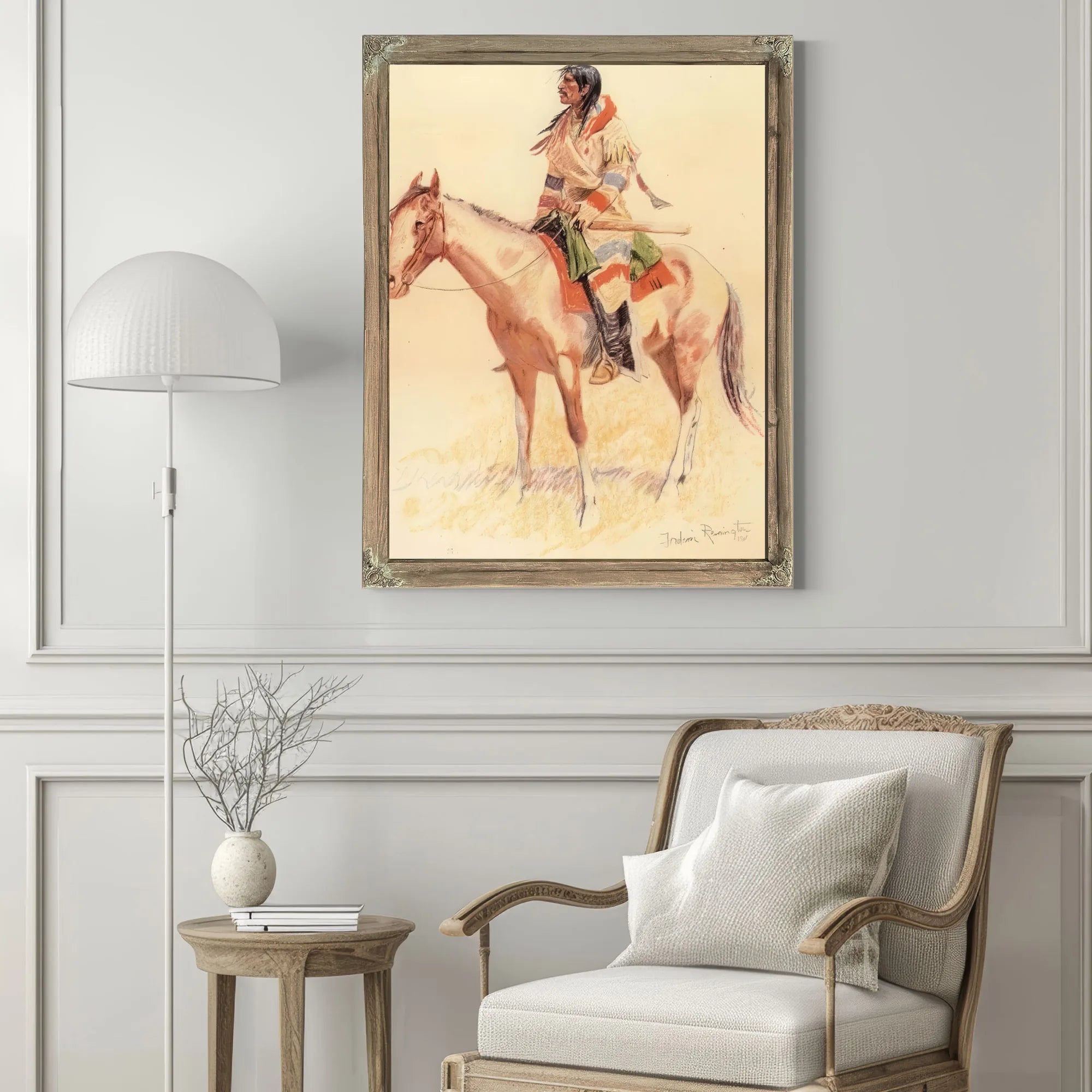 A Breed Aka An Indian Scout By Frederic Remington Fine Art Print