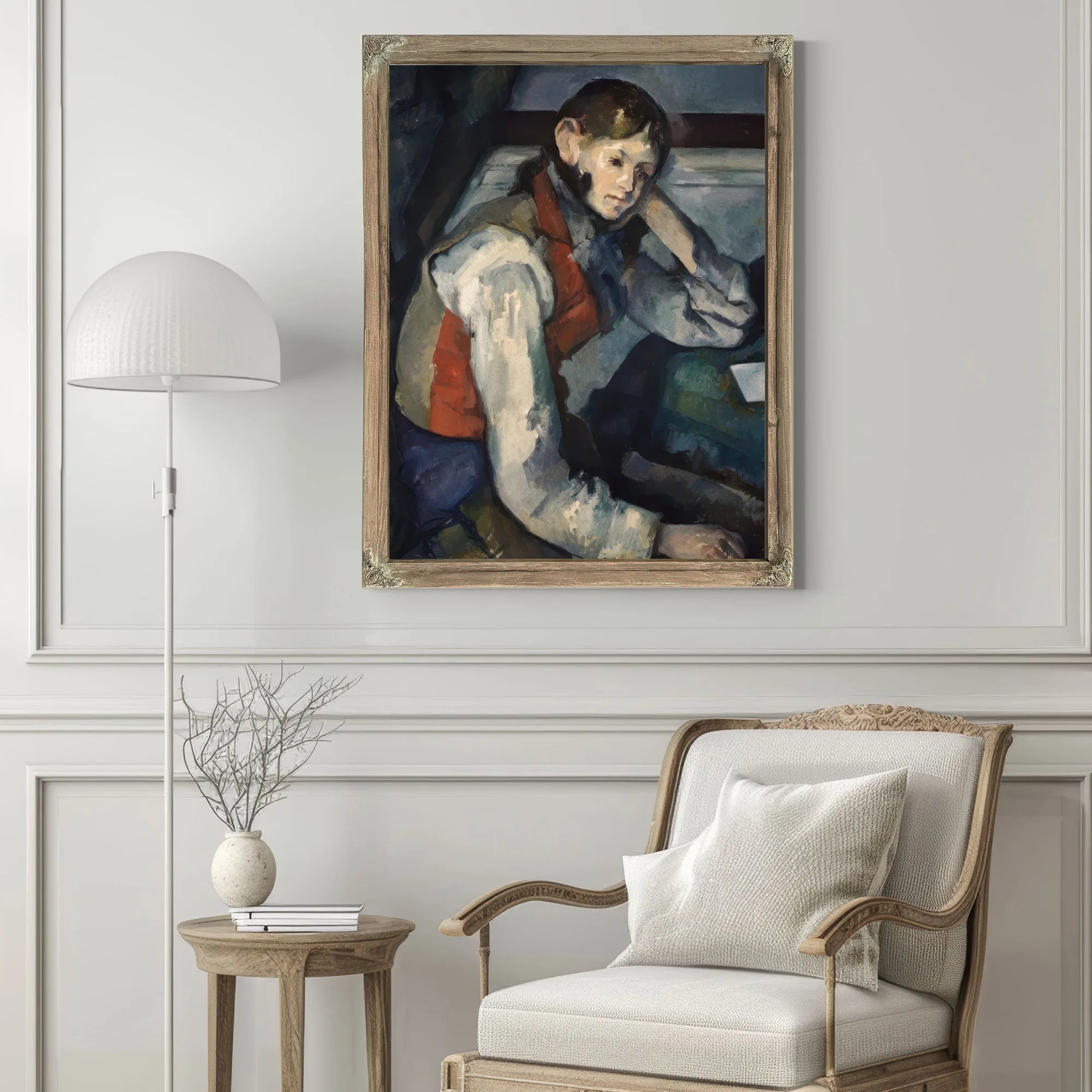 Boy In A Red Waistcoat 1 By Paul Cezanne Fine Art Print