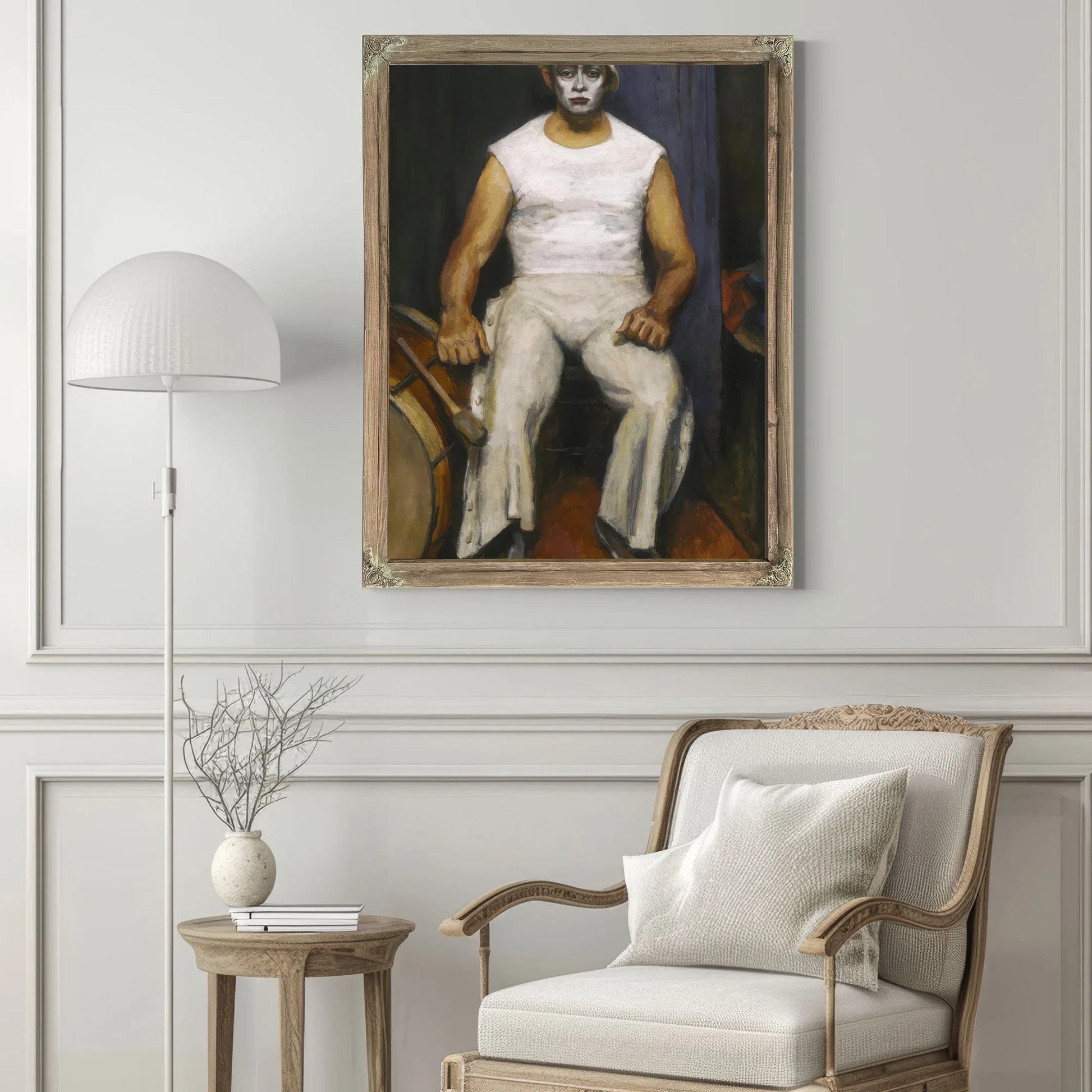 Clown With Drum By Walt Kuhn Fine Art Print