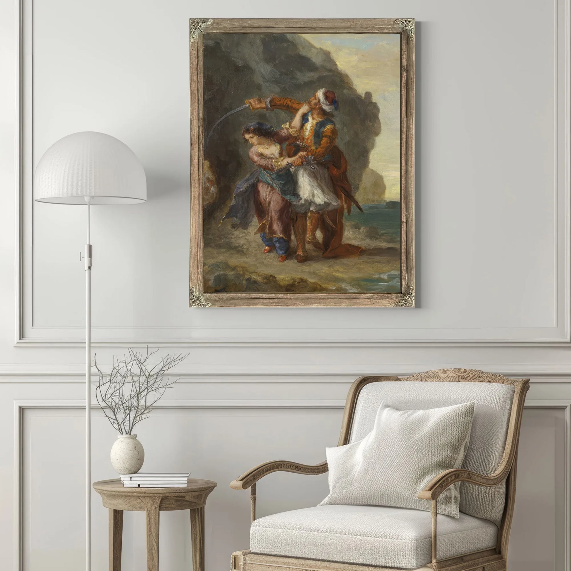 Selim And Zuleika By Ferdinand Victor Eugene Delacroix Fine Art Print