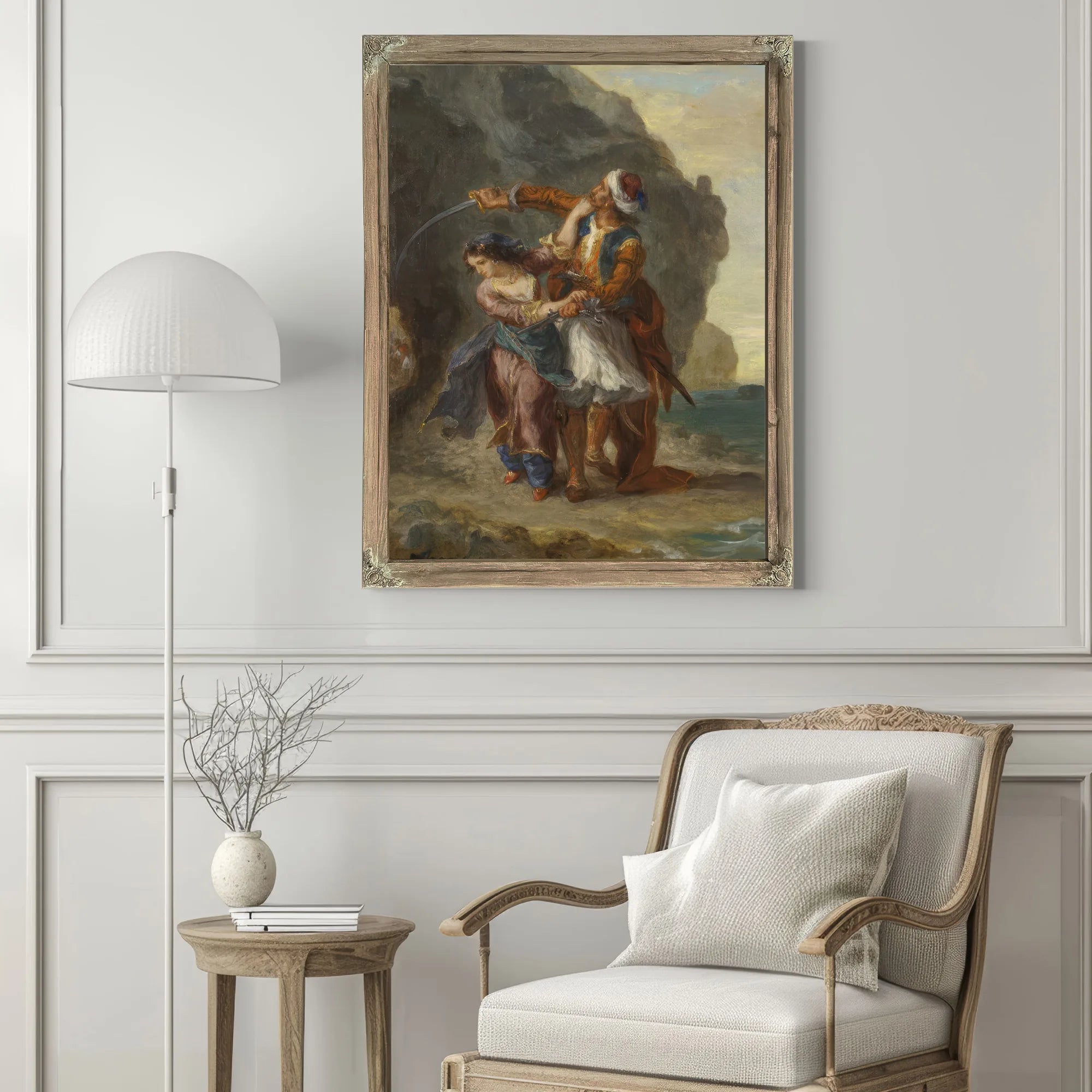 Selim And Zuleika By Ferdinand Victor Eugene Delacroix Fine Art Print
