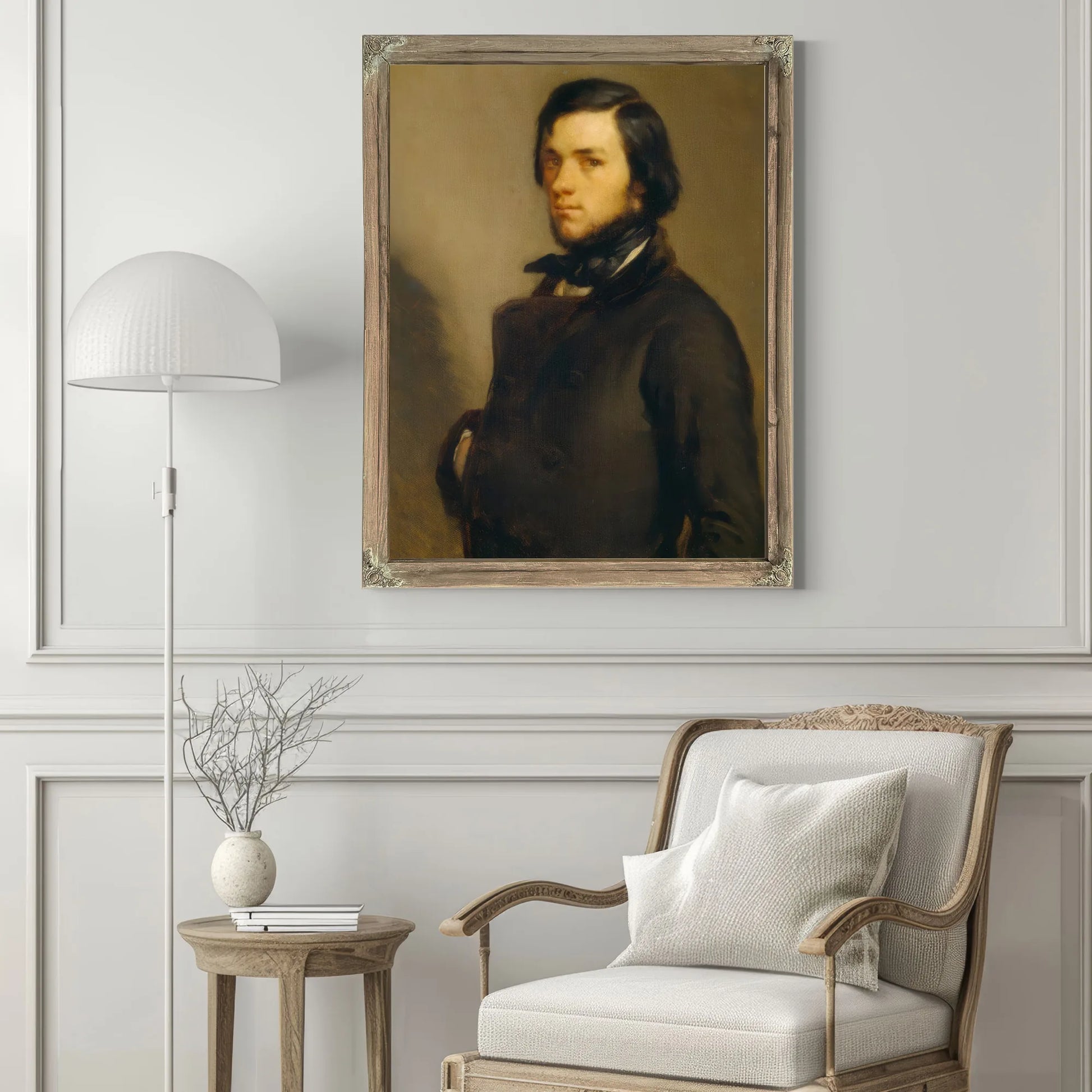 Portrait Of A Man By Jean Francois Millet Fine Art Print