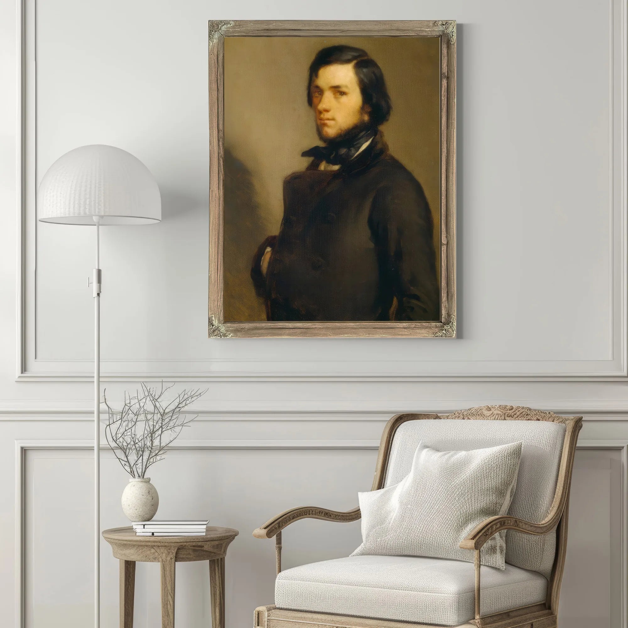 Portrait Of A Man By Jean Francois Millet Fine Art Print