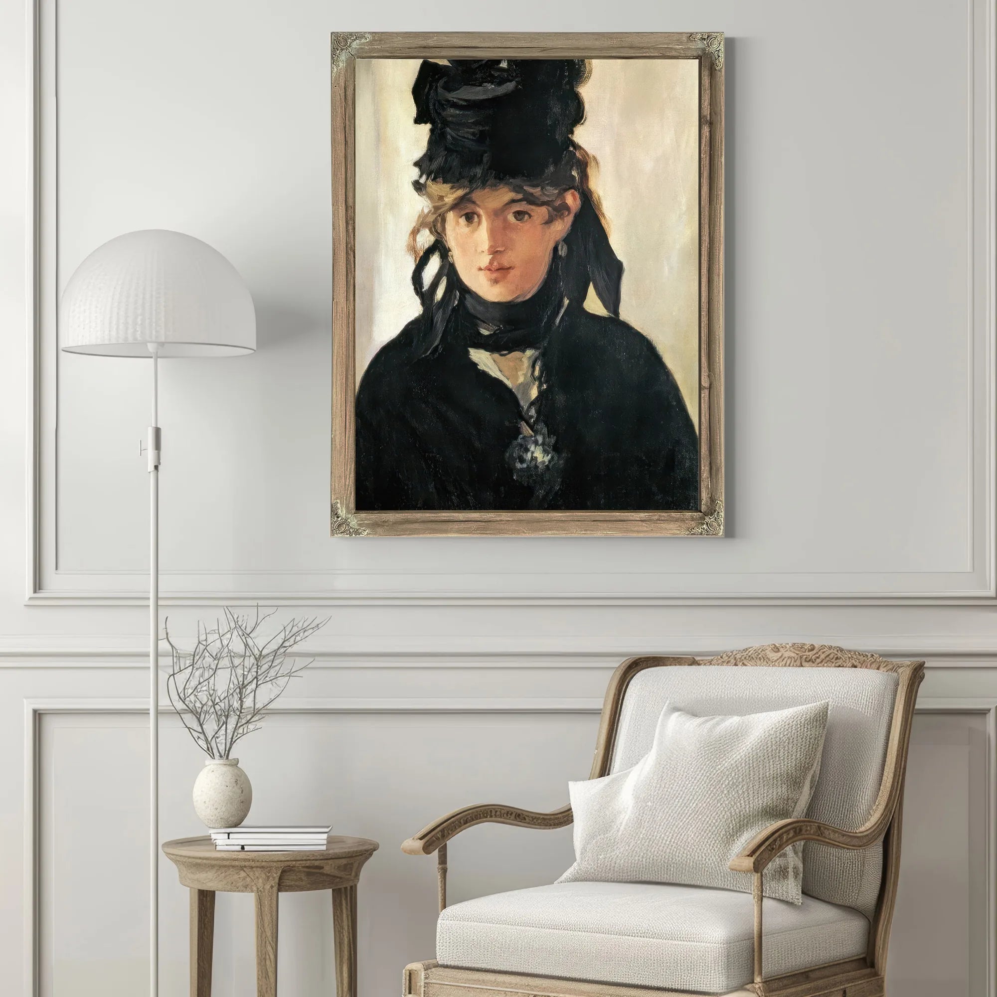 Berthe Morisot With A Bouquet Of Violets By Edouard Manet Fine Art Print