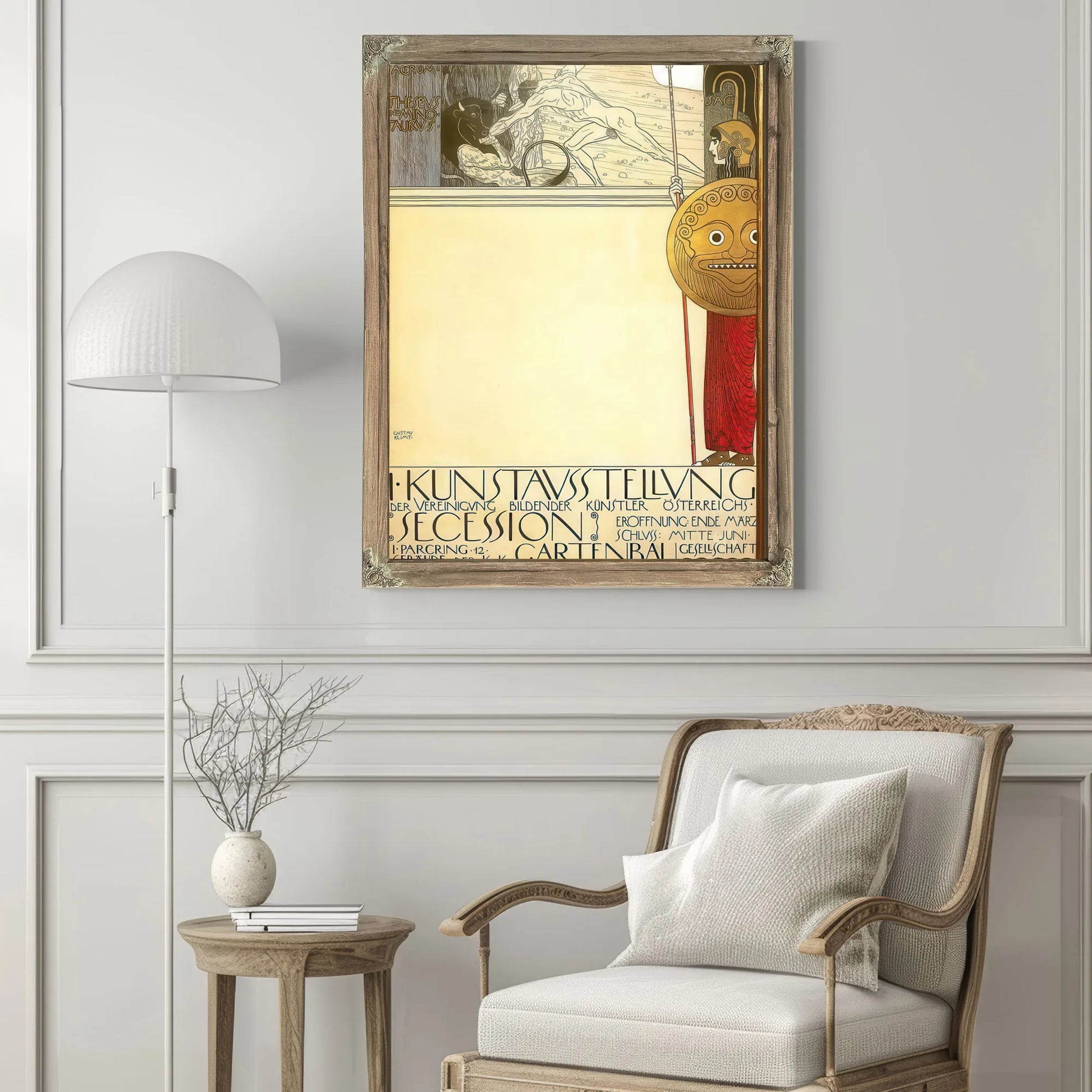 Exhibition Wallpaper For Secession I By Gustav Klimt Fine Art Print