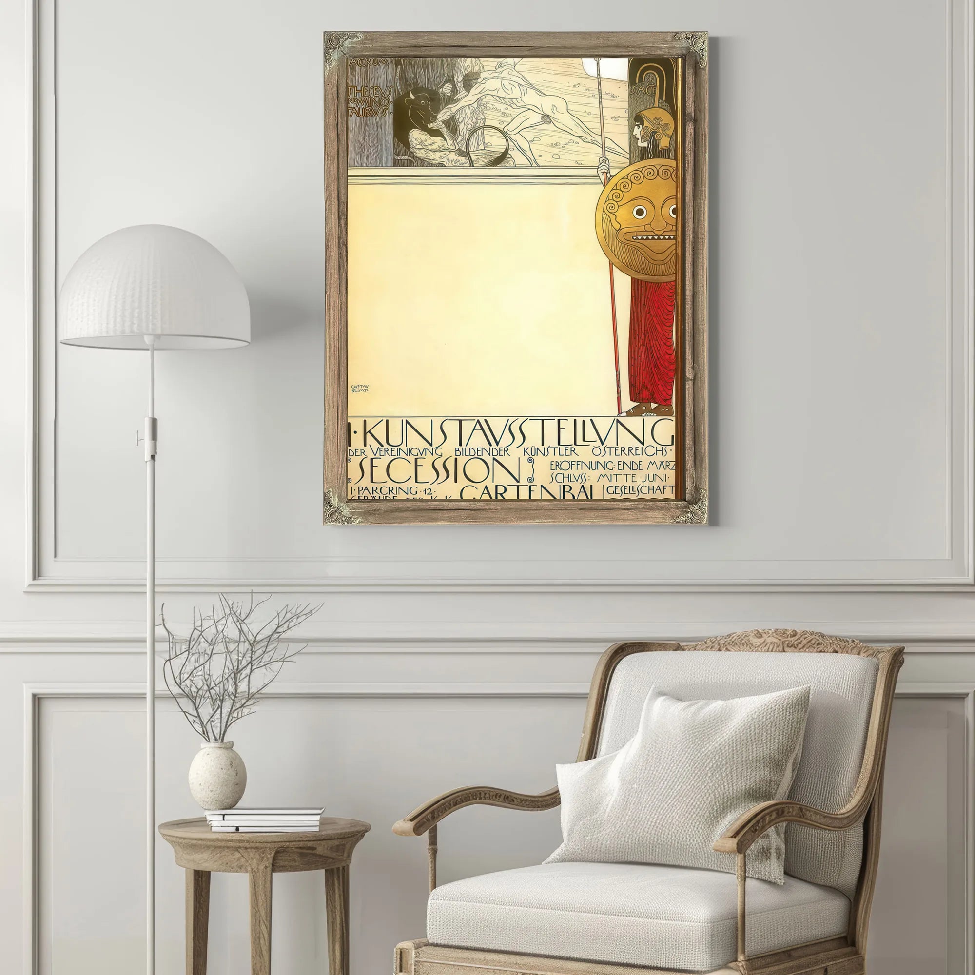 Exhibition Wallpaper For Secession I By Gustav Klimt Fine Art Print