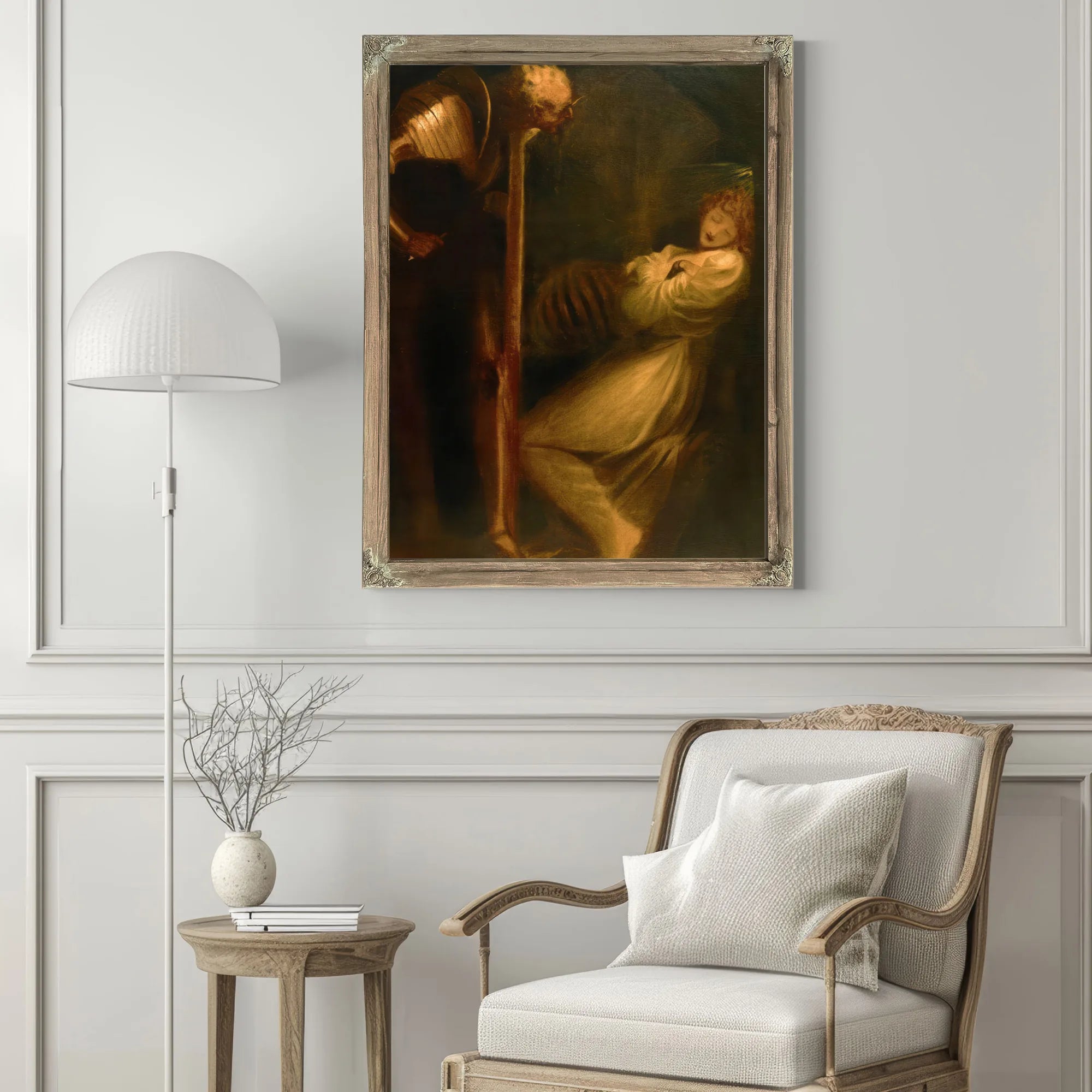 Wolfram Observing His Wife In Her Walled In Cell With The Skeleton Of Her Lover By Henry Fuseli Fine Art Print