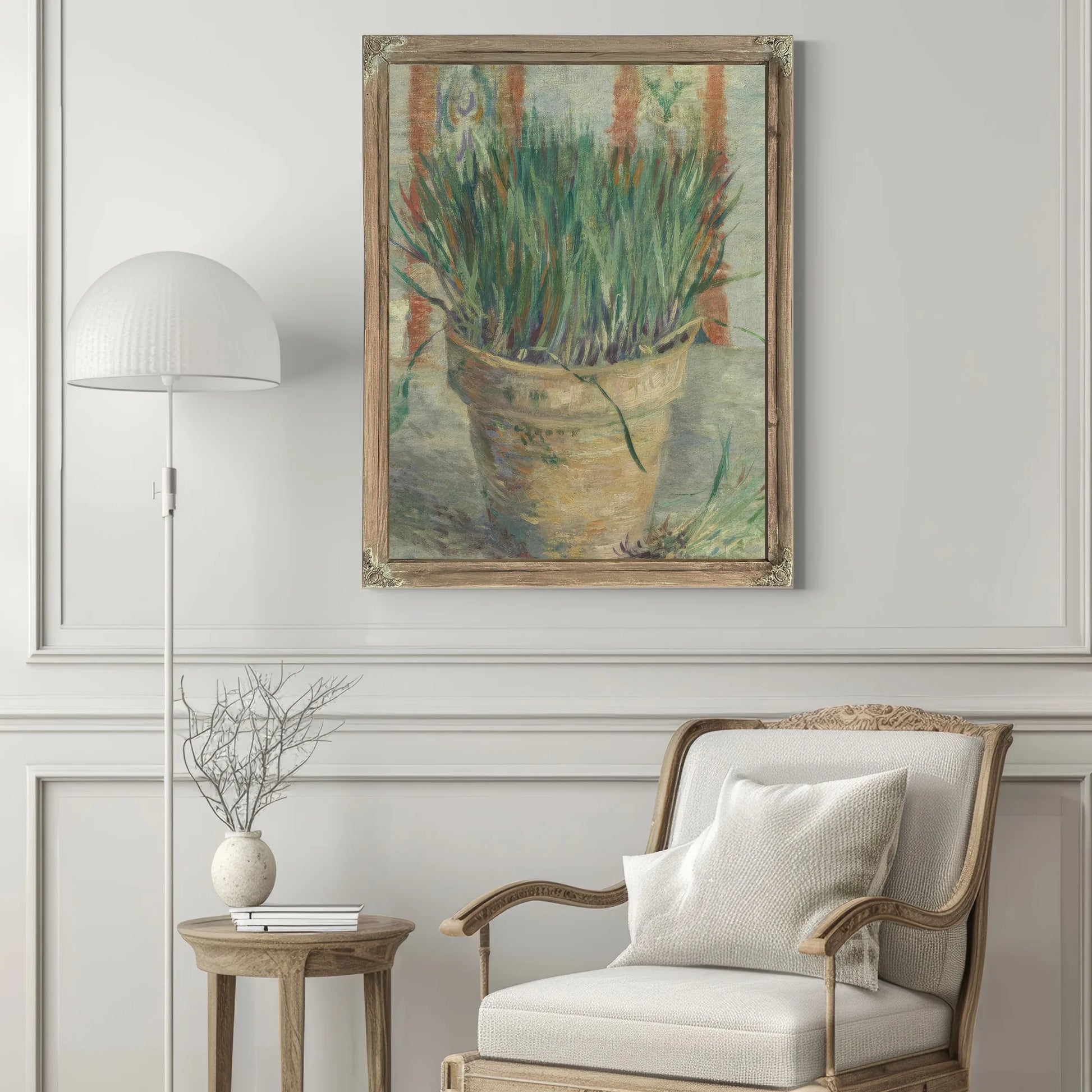 Flowerpot With Garlic Chives By Vincent Van Gogh Fine Art Print