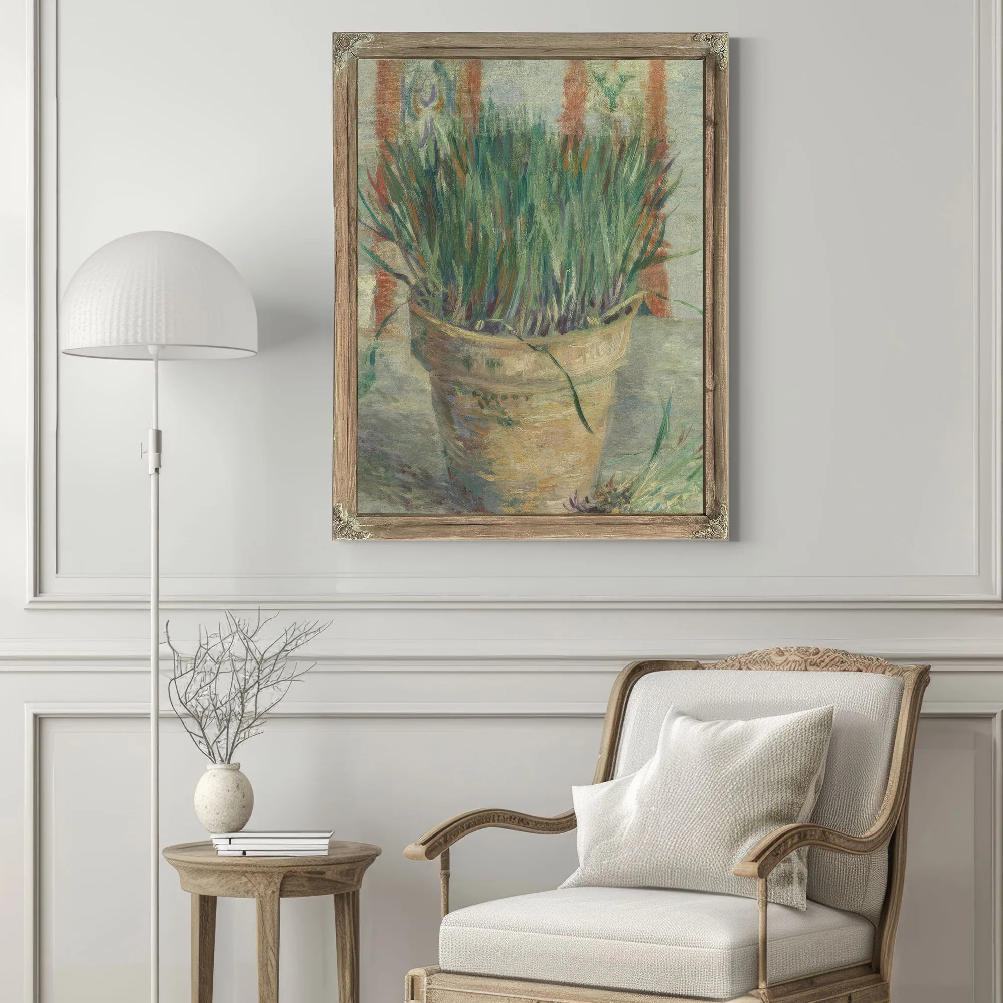 Flowerpot With Garlic Chives By Vincent Van Gogh Fine Art Print