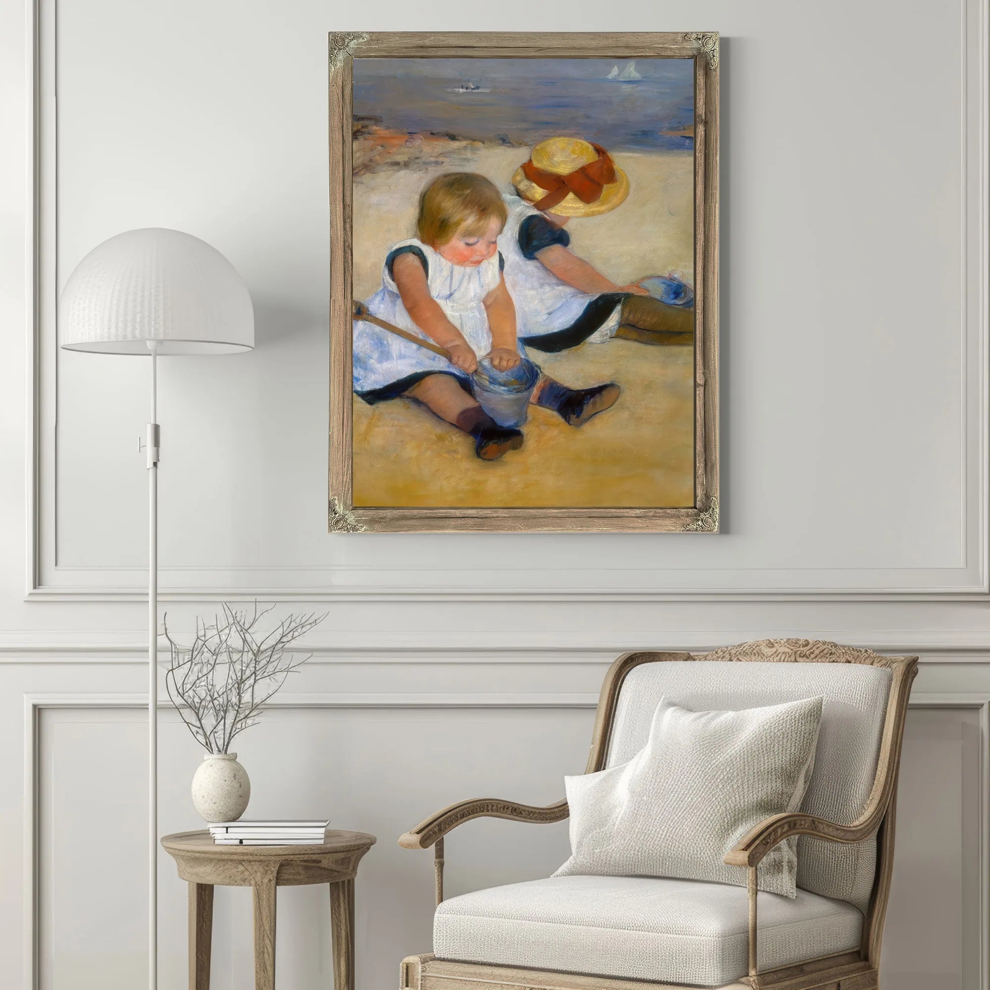 Children Playing On The Beach By Mary Cassatt Fine Art Print