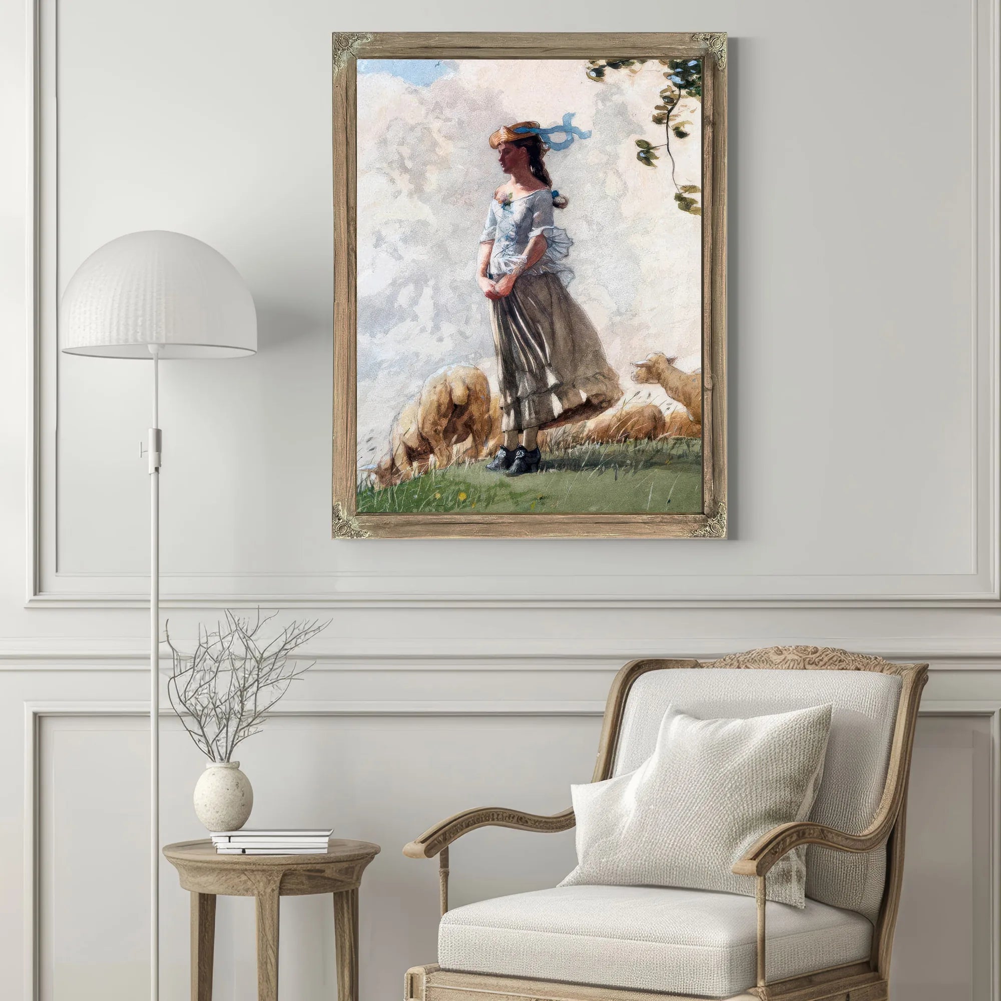 The Shepherdess (Fresh Air) By Winslow Homer Fine Art Print