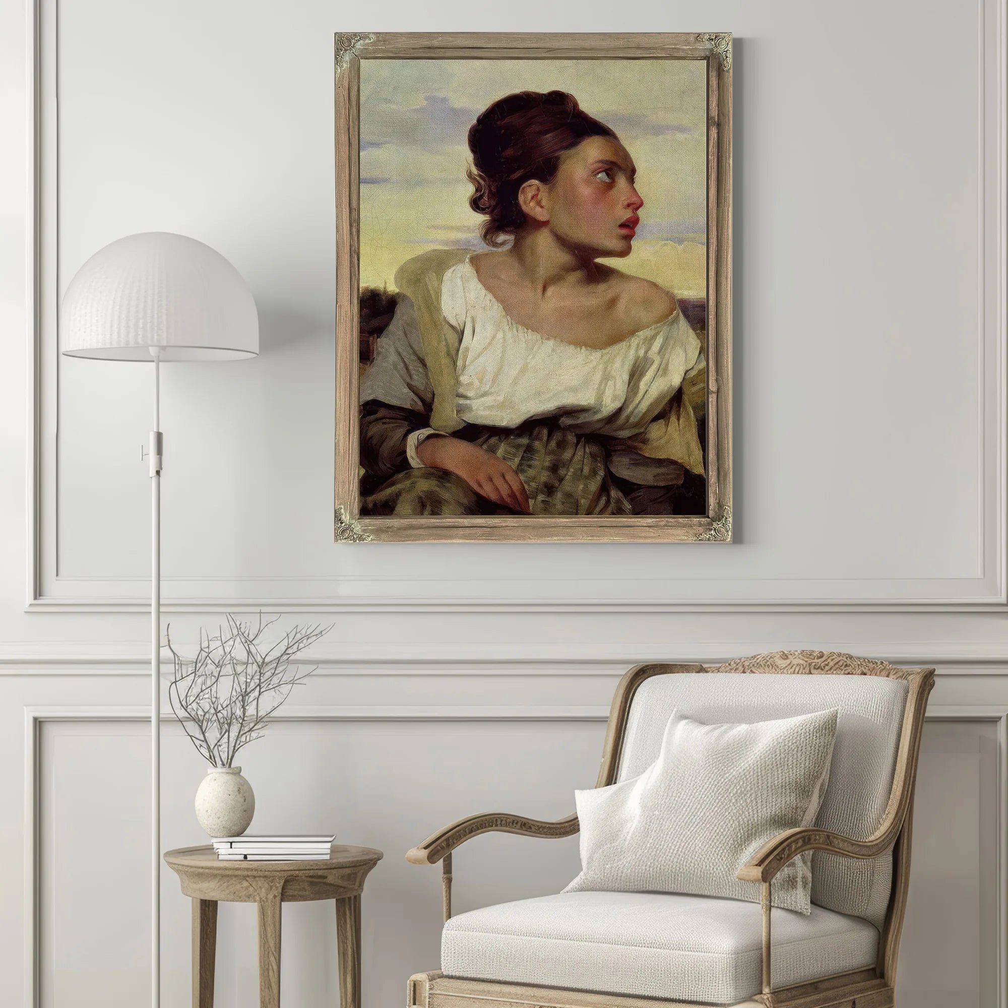 Young Orphan In The Cemetery By Ferdinand Victor Eugene Delacroix Fine Art Print