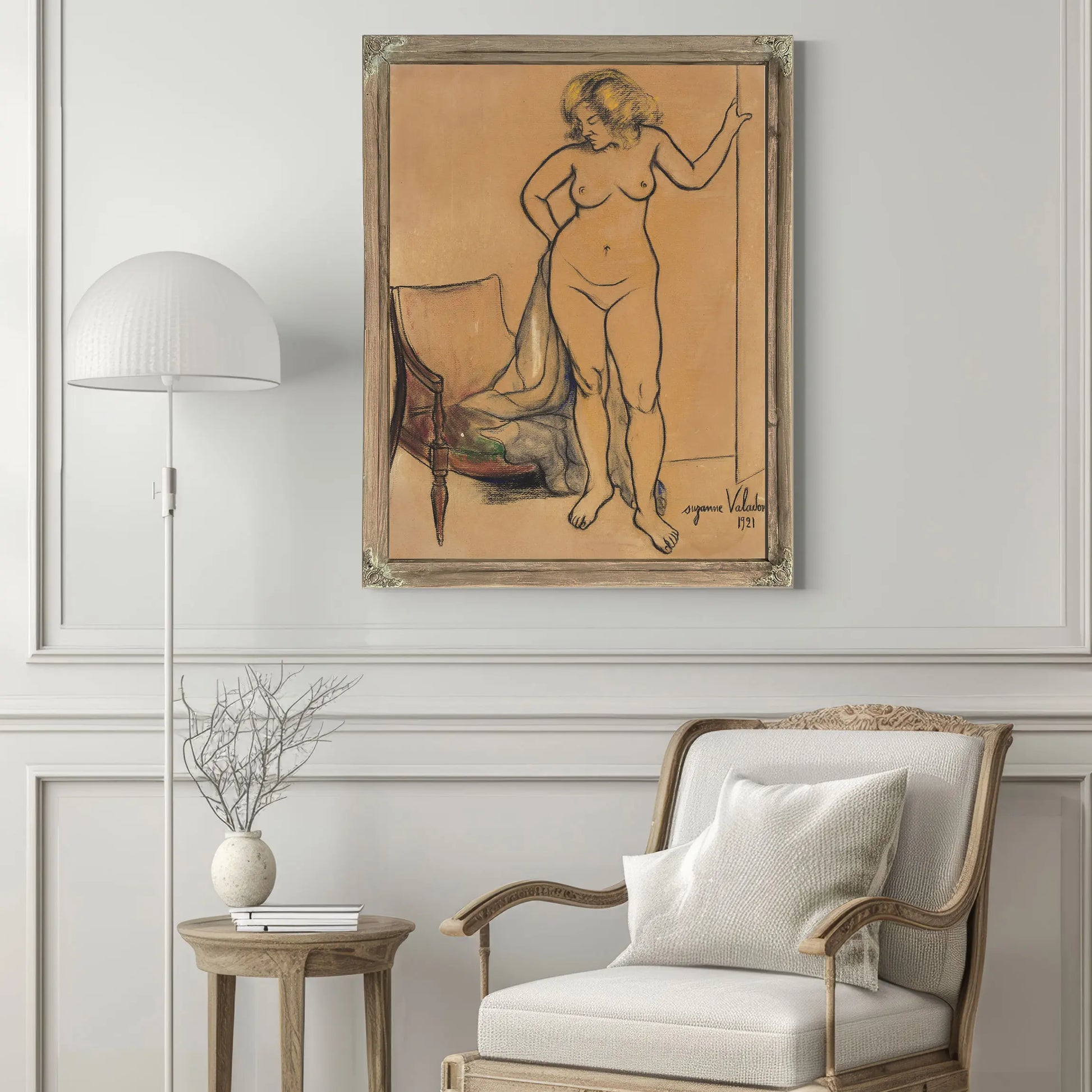 Nu A La Draperie Devant Un Fauteuil 1921 by Suzanne Valadon
