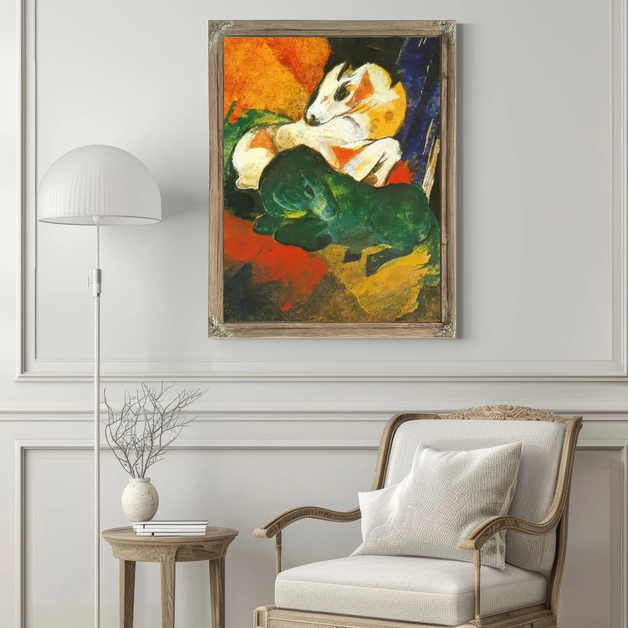 Green And White Horse By Franz Marc Fine Art Print