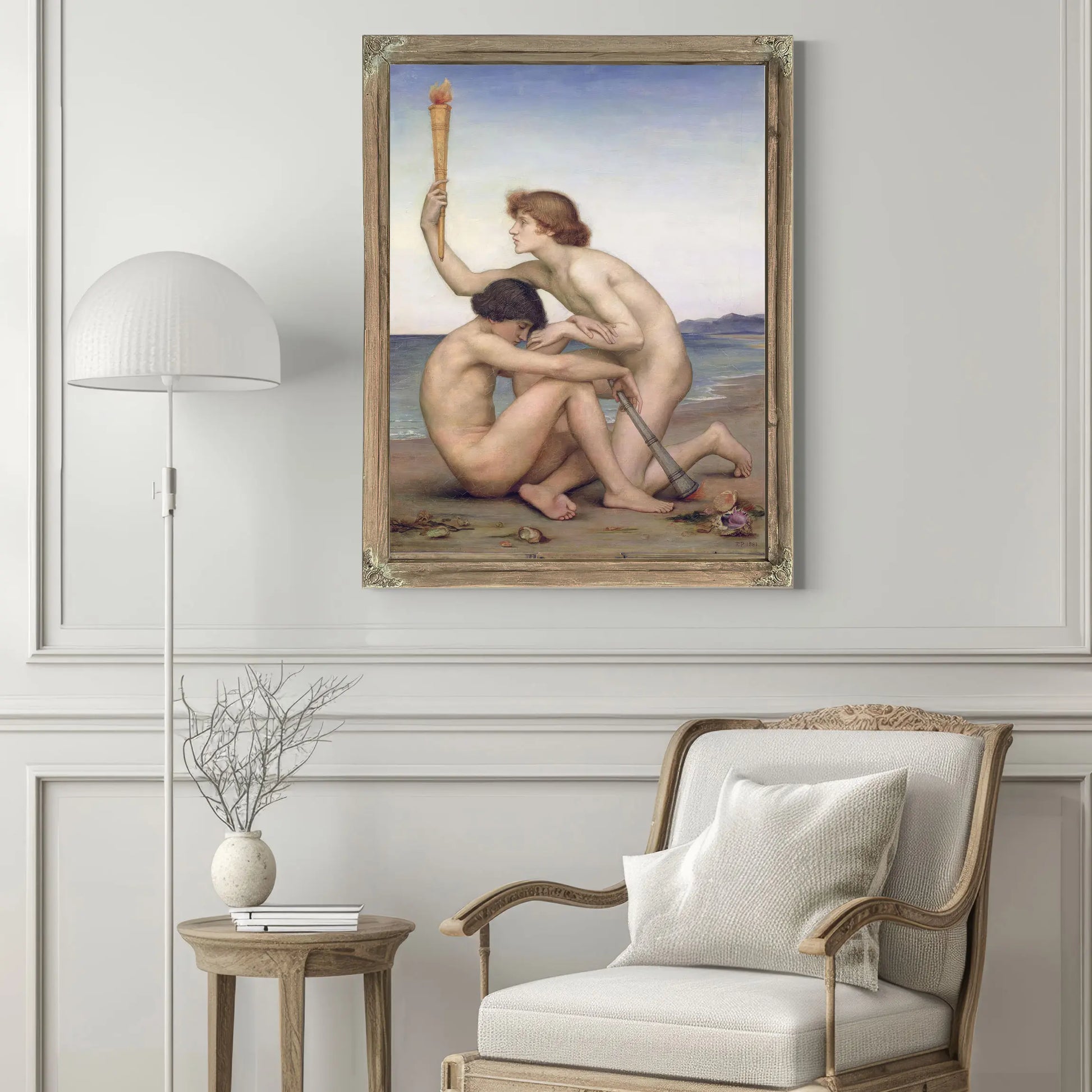 Phosphorus And Hesperus (1881)Fxd by Evelyn De Morgan