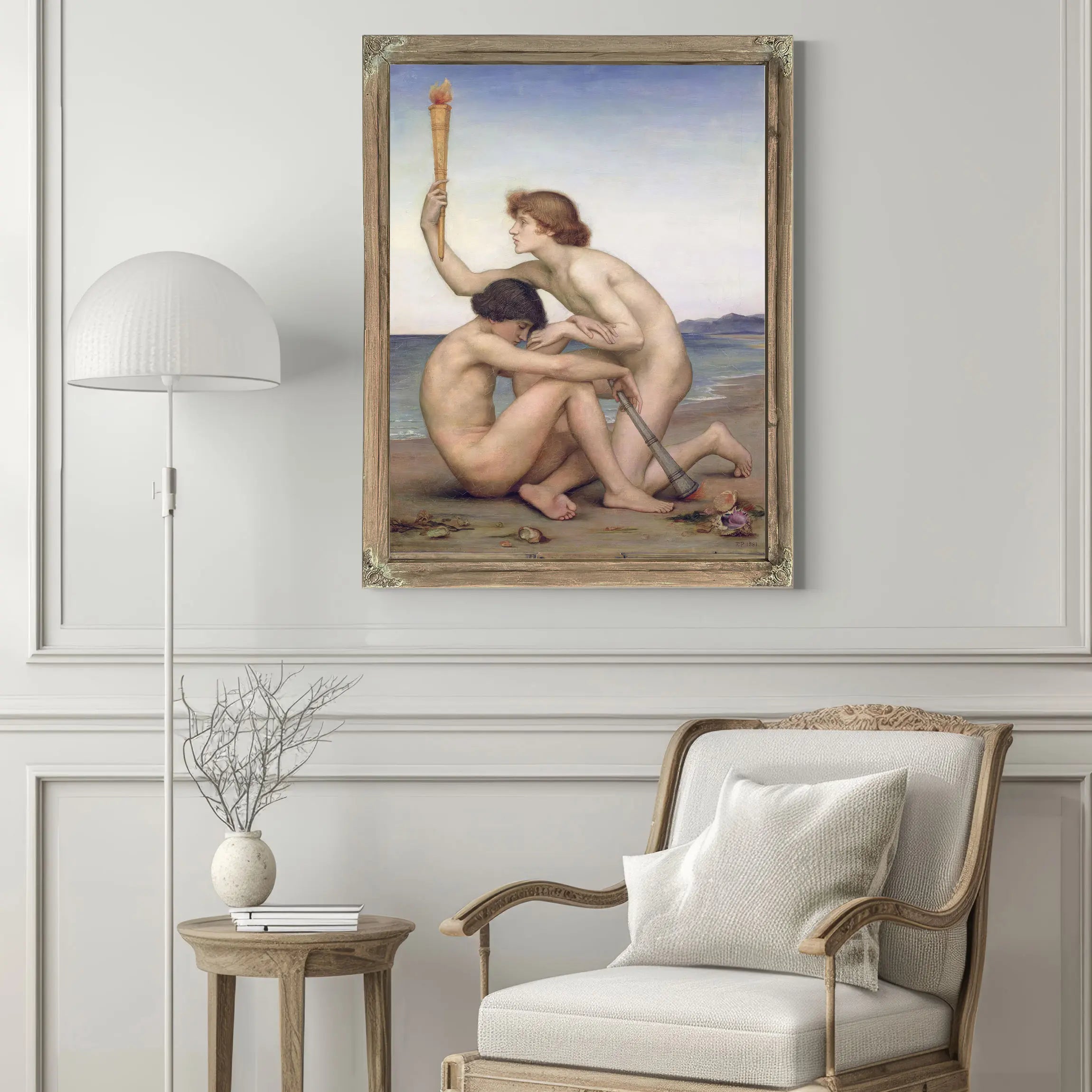 Phosphorus And Hesperus (1881)Fxd by Evelyn De Morgan
