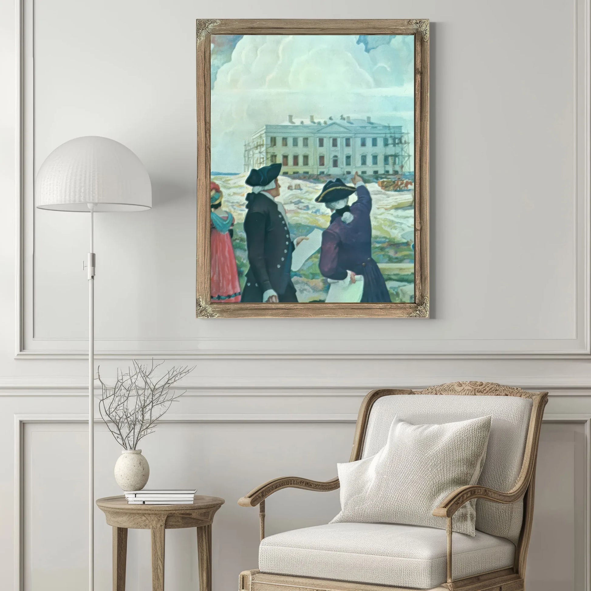 Building The First White House By NC Wyeth Fine Art Print