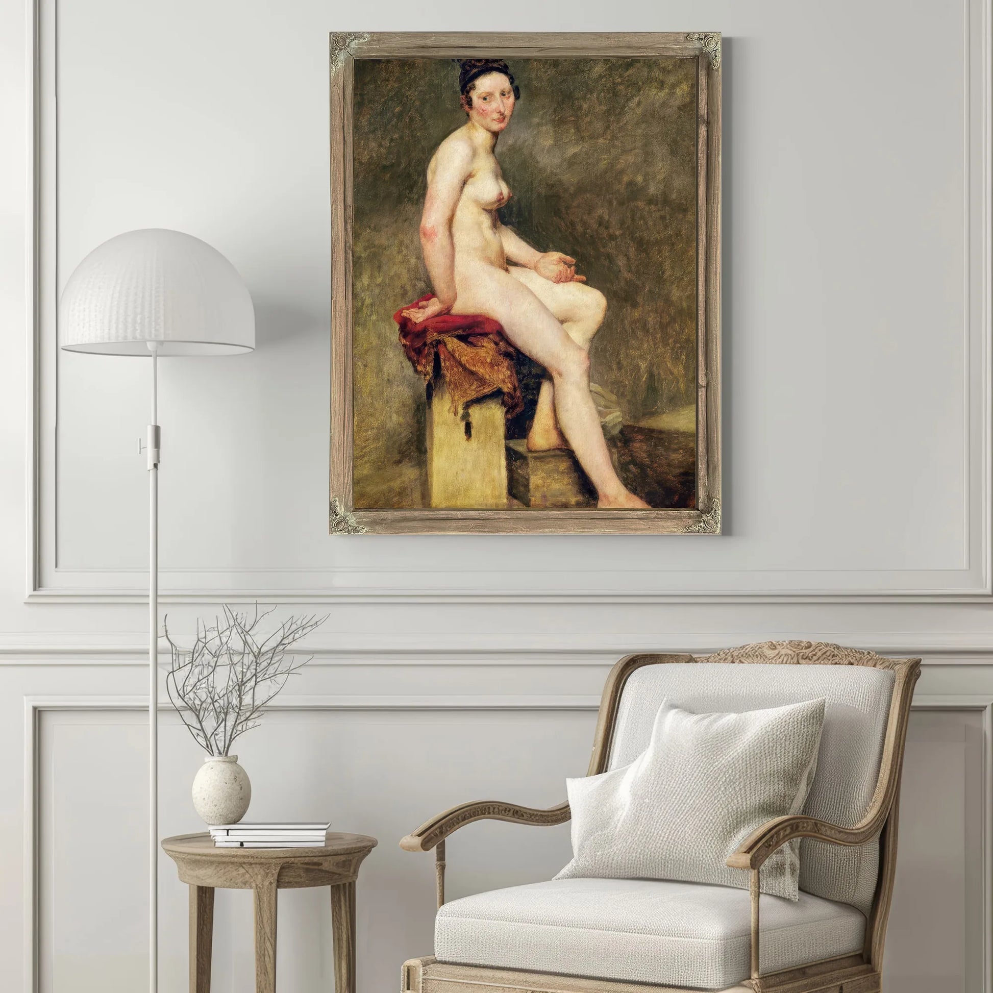 Seated Nude, Mademoiselle Rose By Ferdinand Victor Eugene Delacroix Fine Art Print