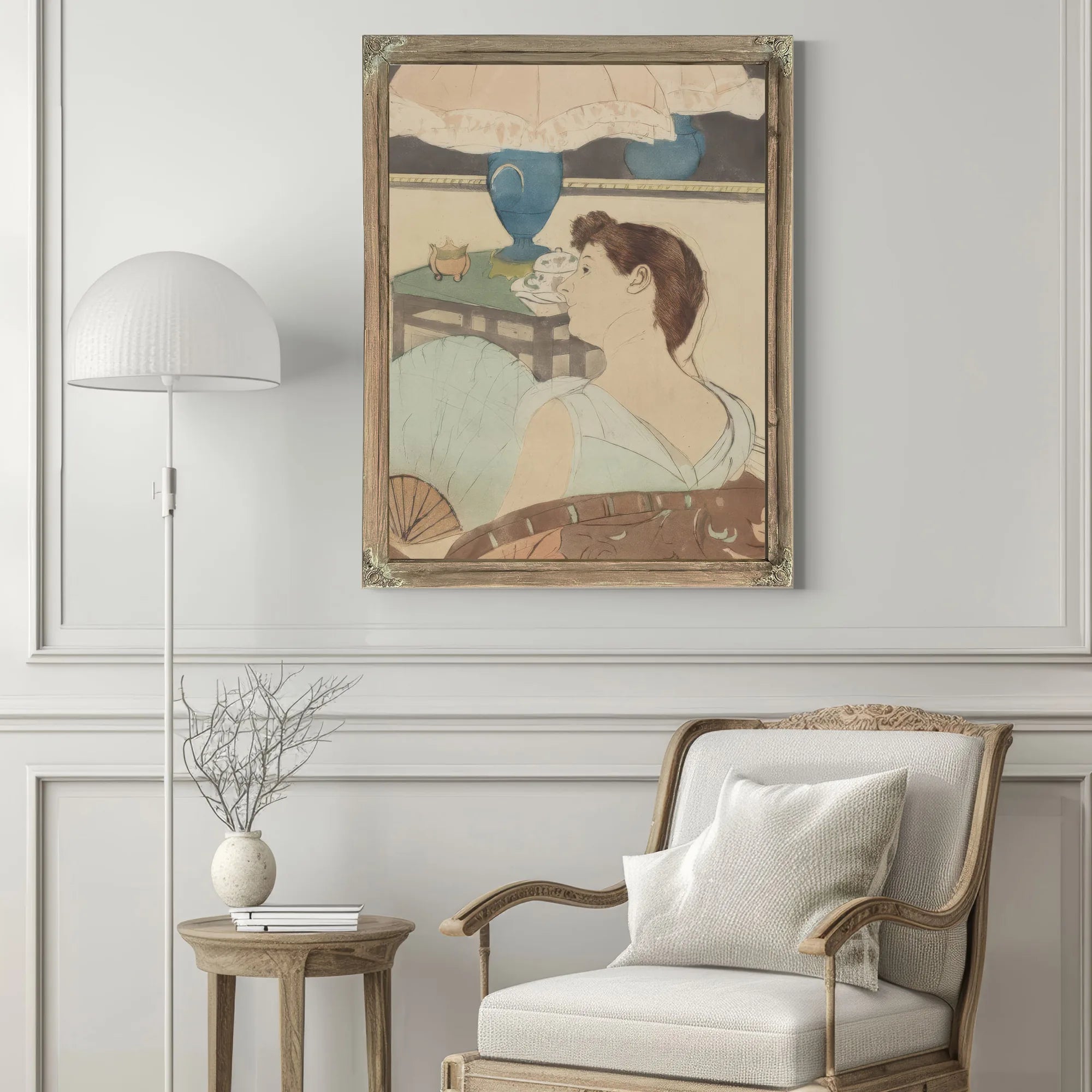 The Lamp By Mary Cassatt Fine Art Print