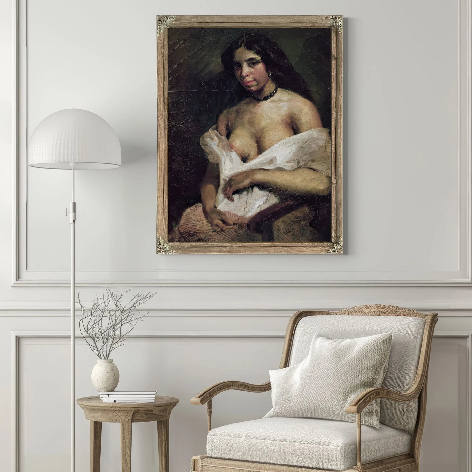 A Mulatto Woman By Ferdinand Victor Eugene Delacroix Fine Art Print