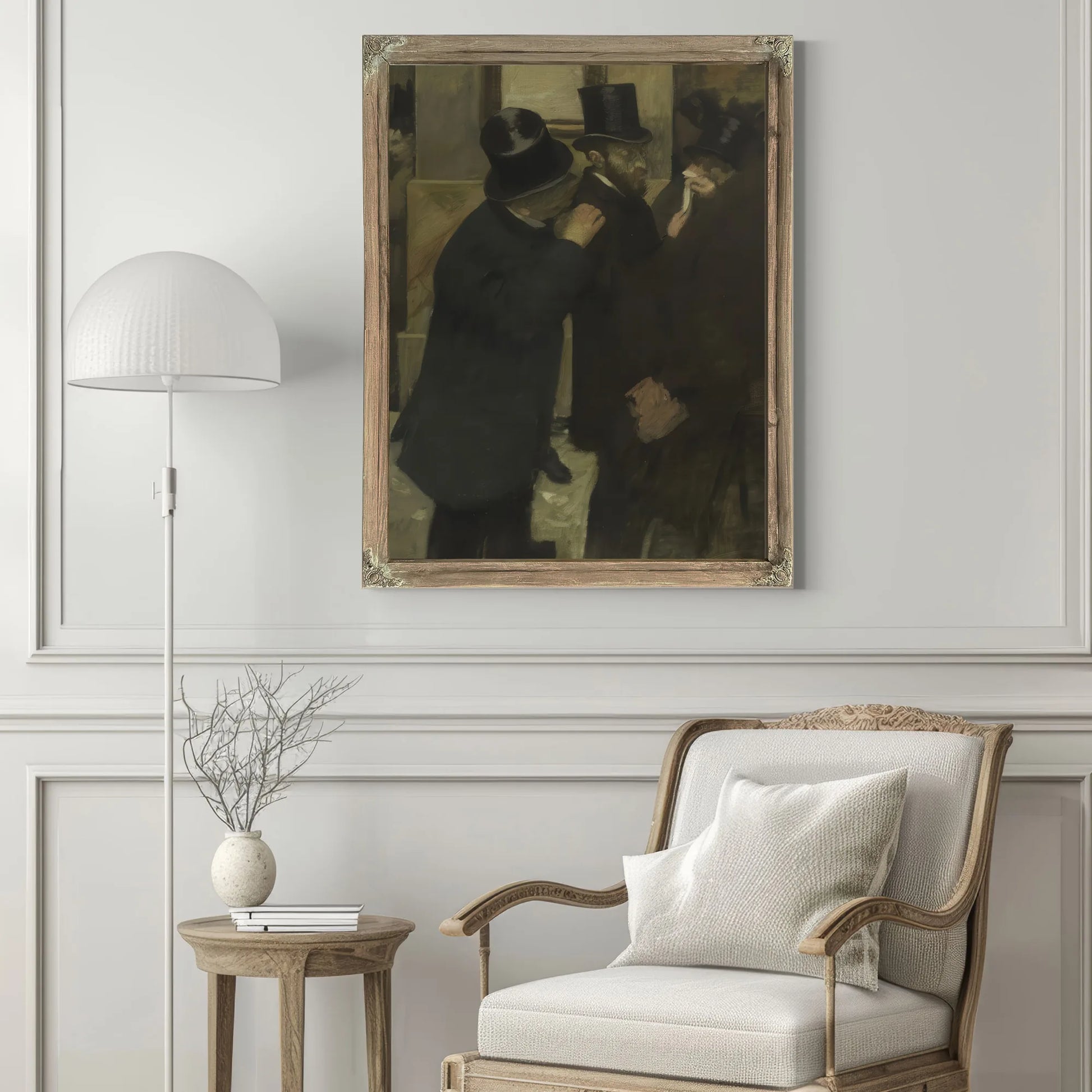 Portraits At The Stock Exchange 2 By Edgar Degas Fine Art Print