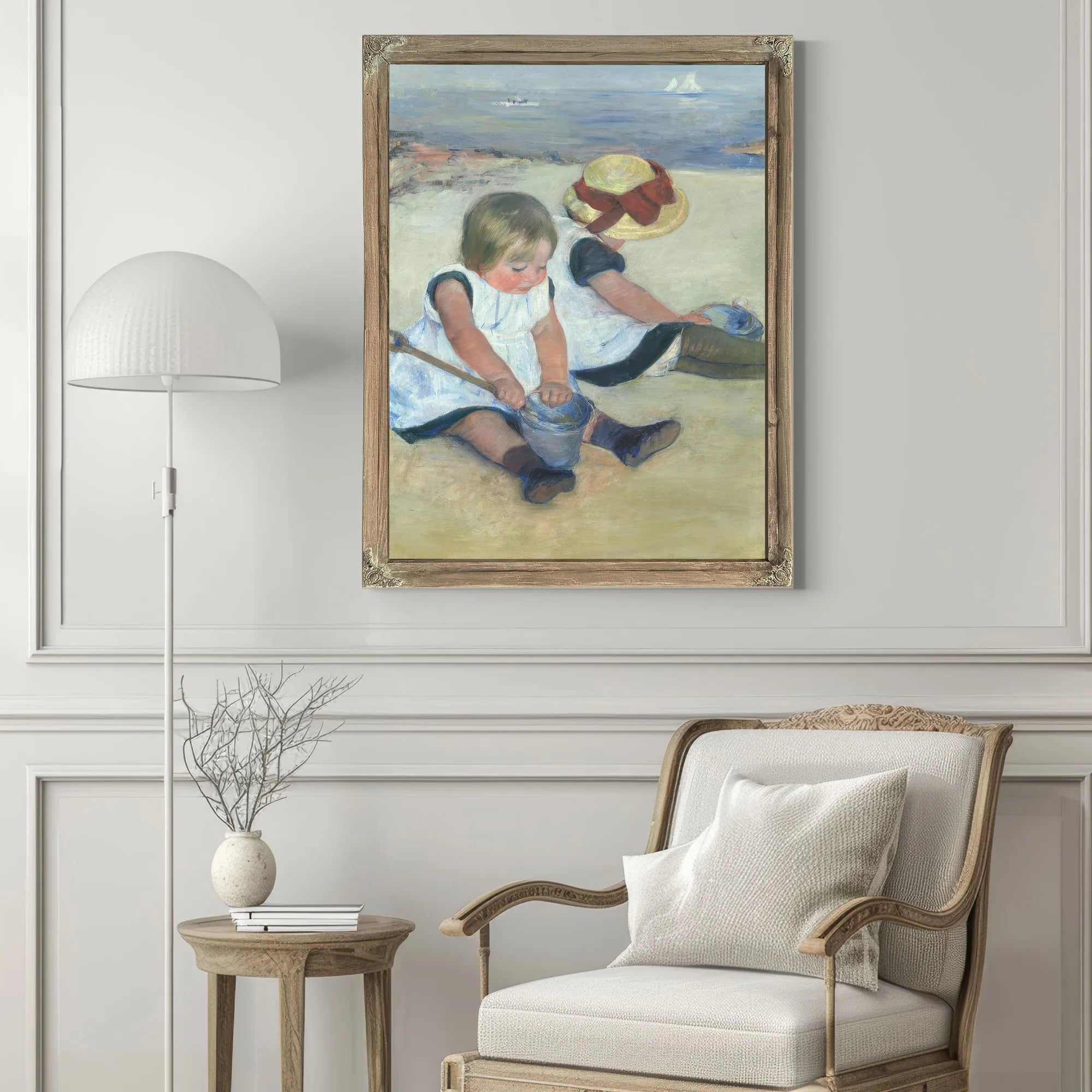 Children Playing On The Beach By Mary Cassatt Fine Art Print