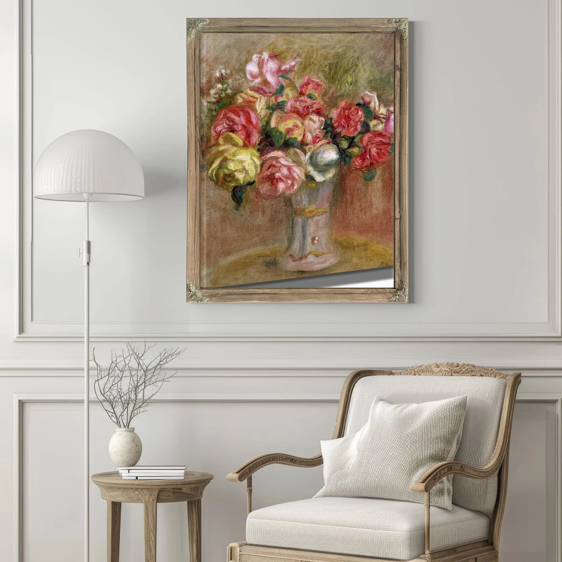 Roses In A Sevres Vase By Pierre Auguste Renoir Fine Art Print