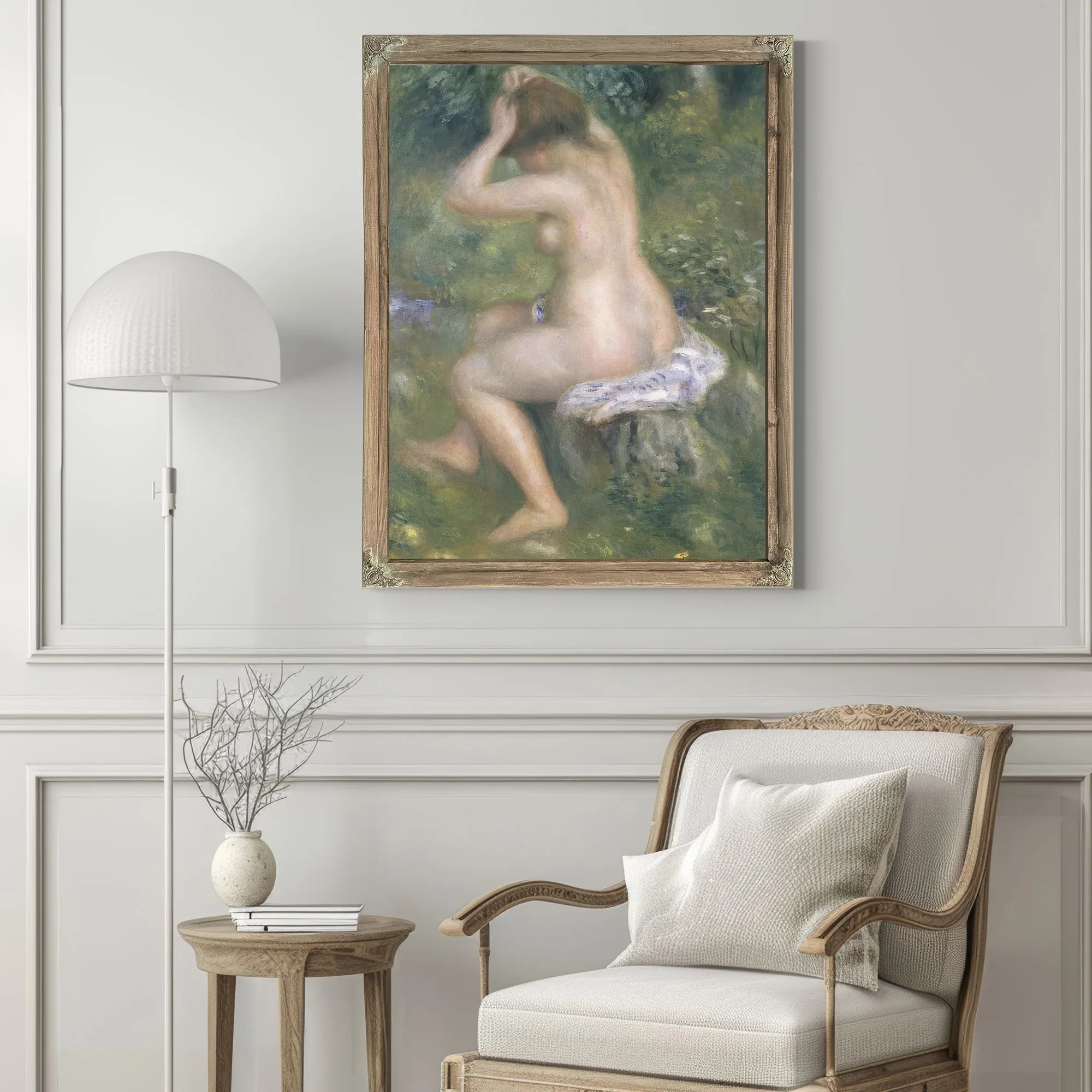 A Bather By Pierre Auguste Renoir Fine Art Print
