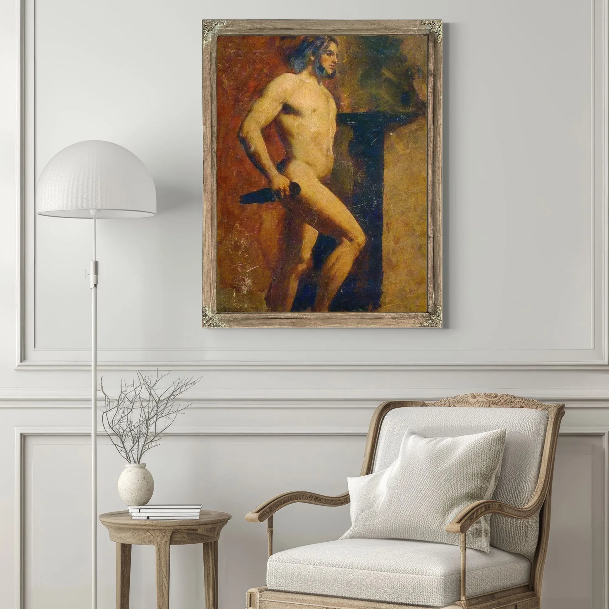 Male Nude With Dagger By William Etty Fine Art Print