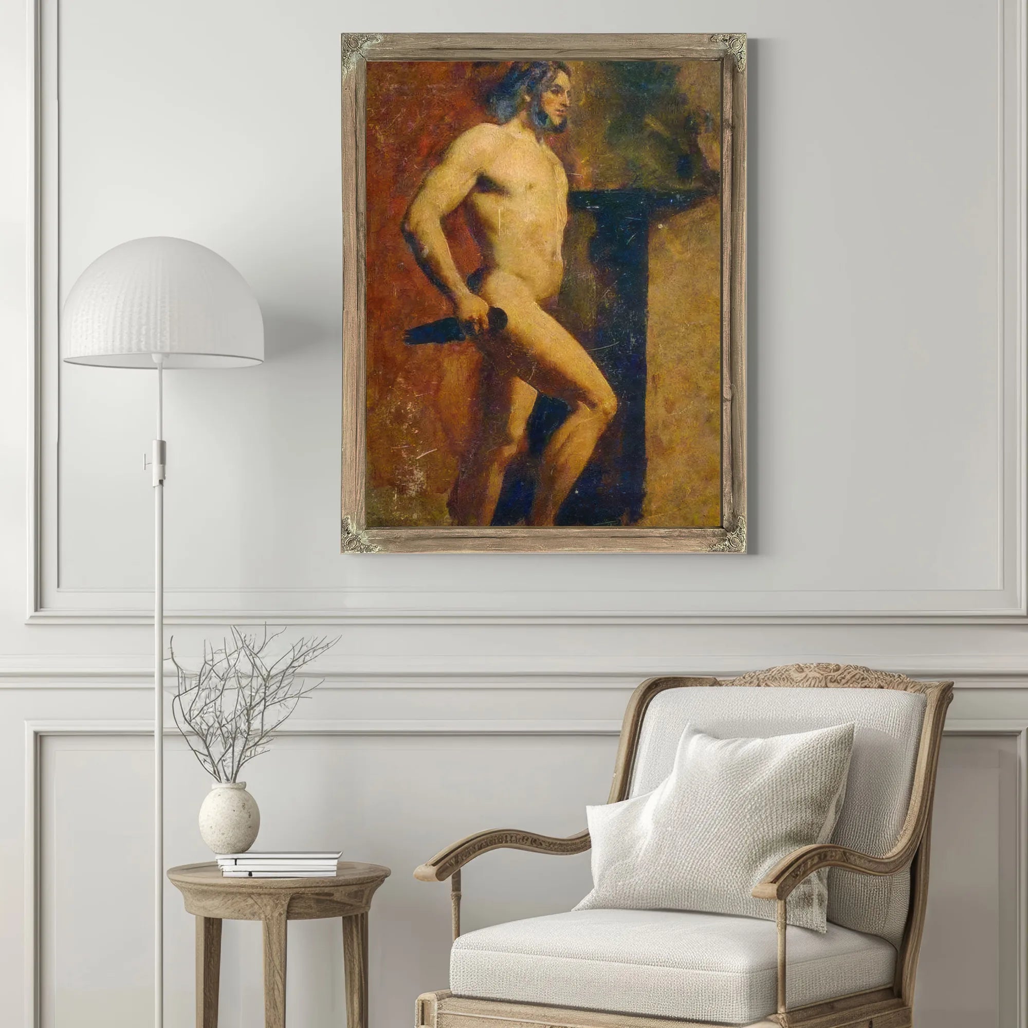 Male Nude With Dagger By William Etty Fine Art Print