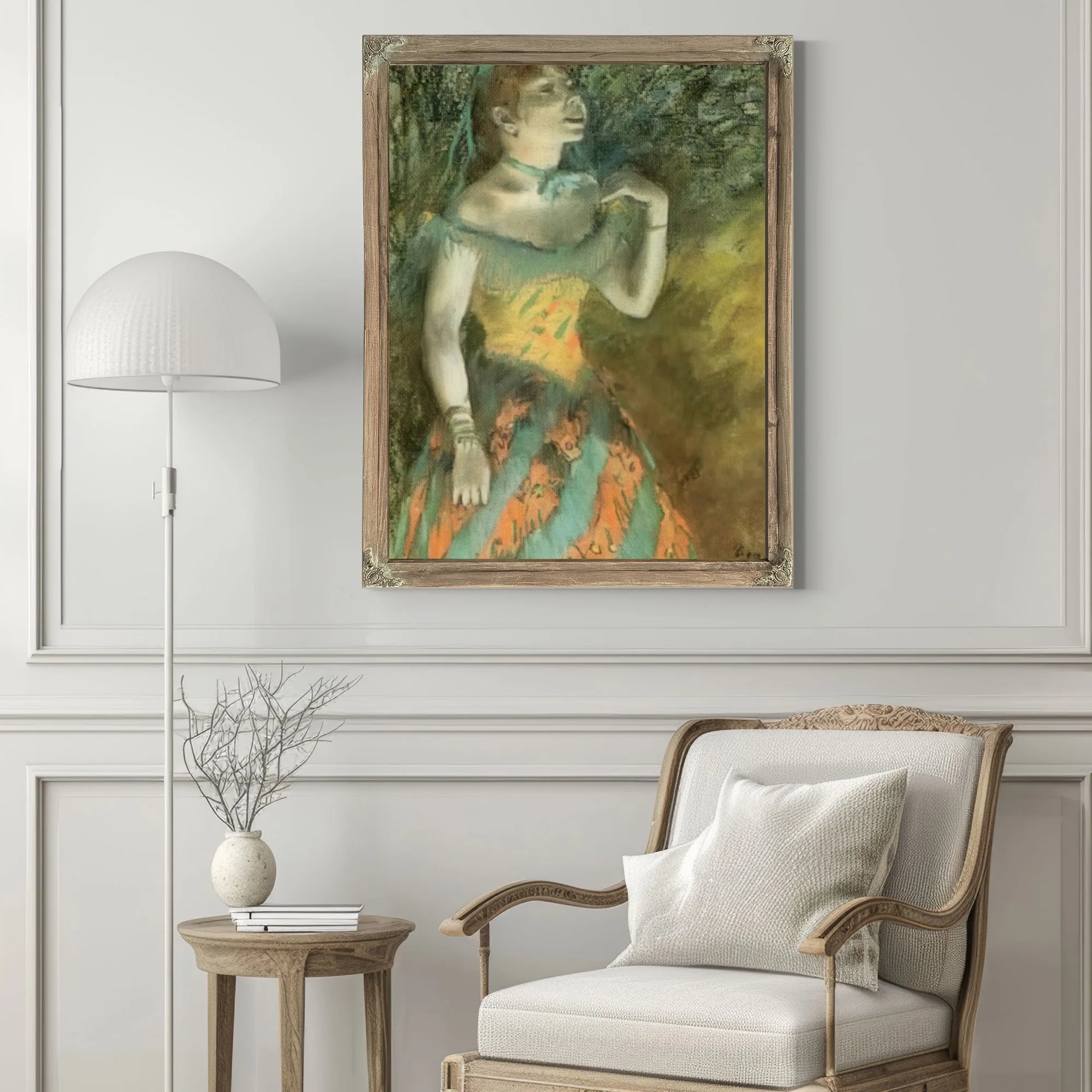 The Green Singer By Edgar Degas Fine Art Print